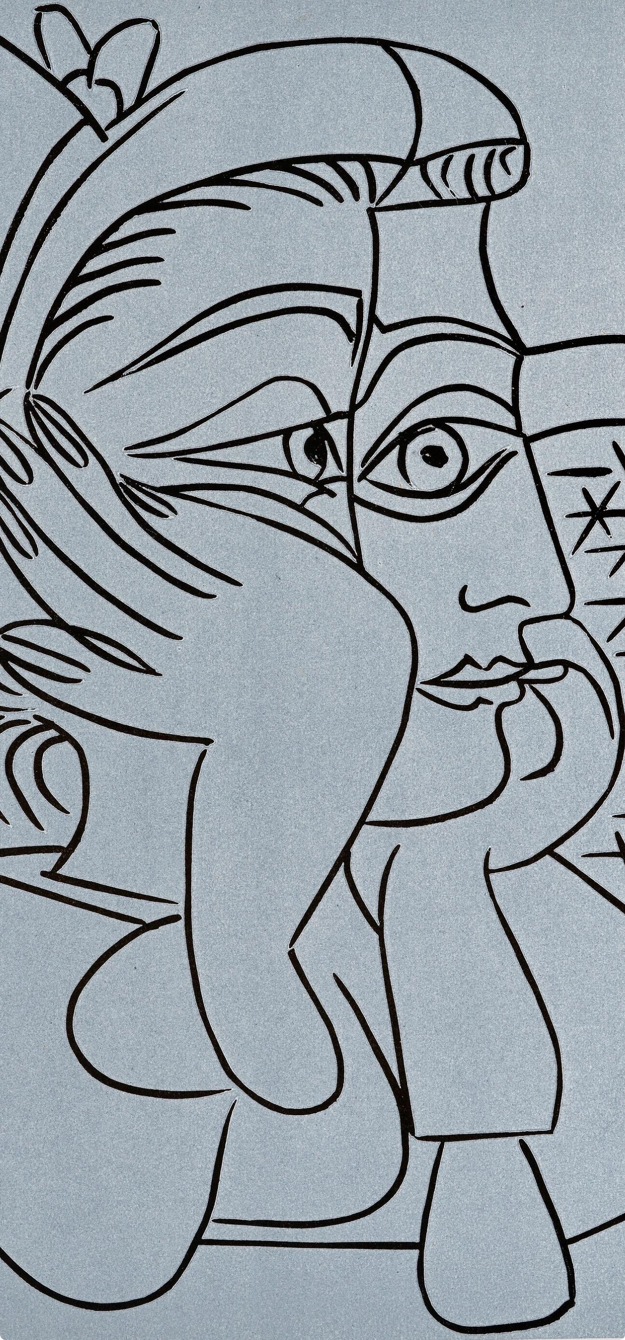 Picasso, Femme accoudée (Orozco 214), Grabados al linóleo (nach) – Print von Pablo Picasso