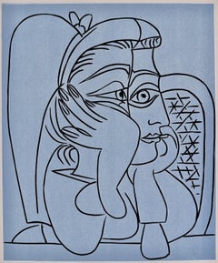 Picasso, Femme accoudée (Orozco 214), Grabados al linóleo (nach)