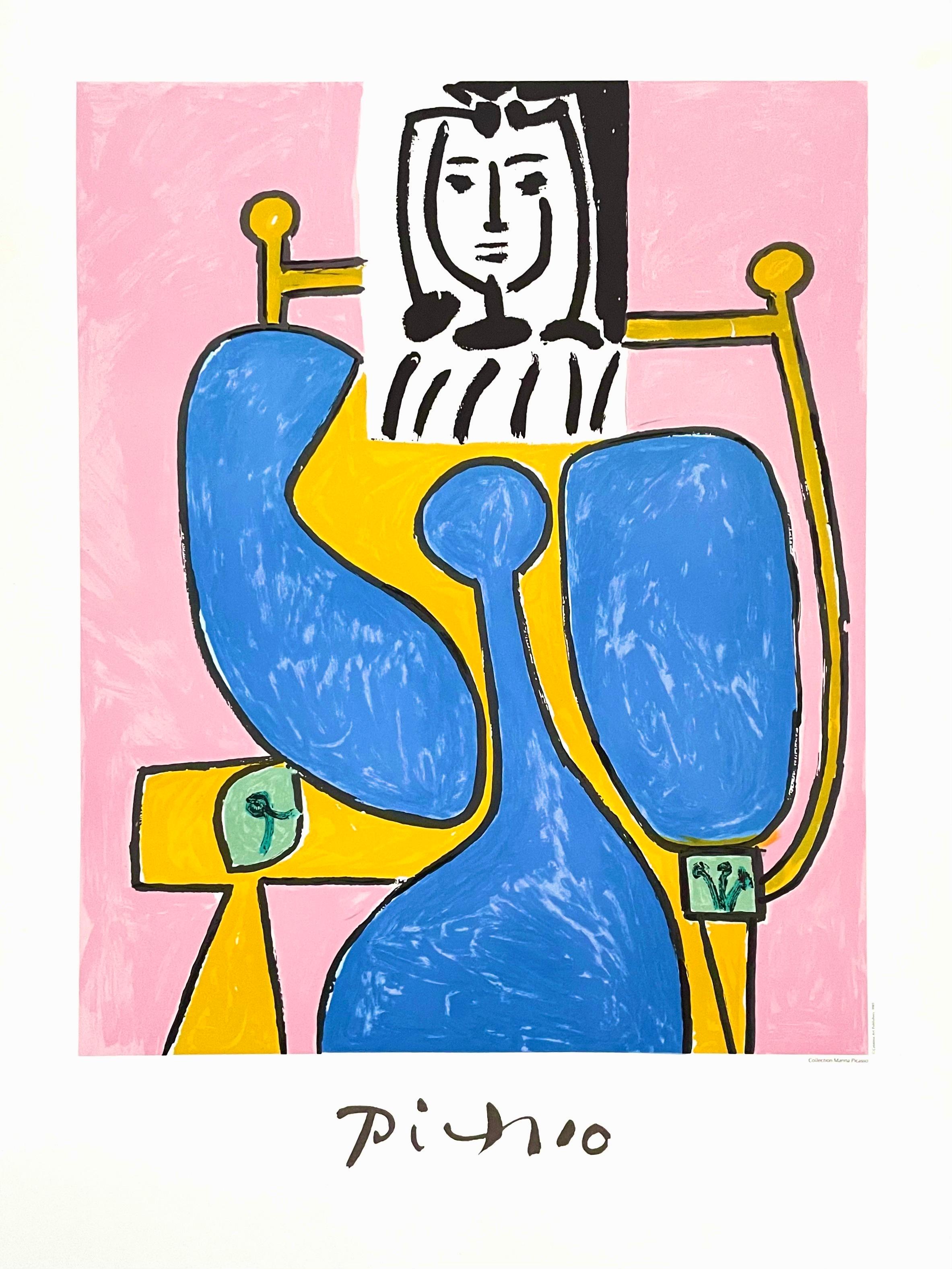 Picasso, Femme Assise a la Robe Bleu (after) For Sale 1