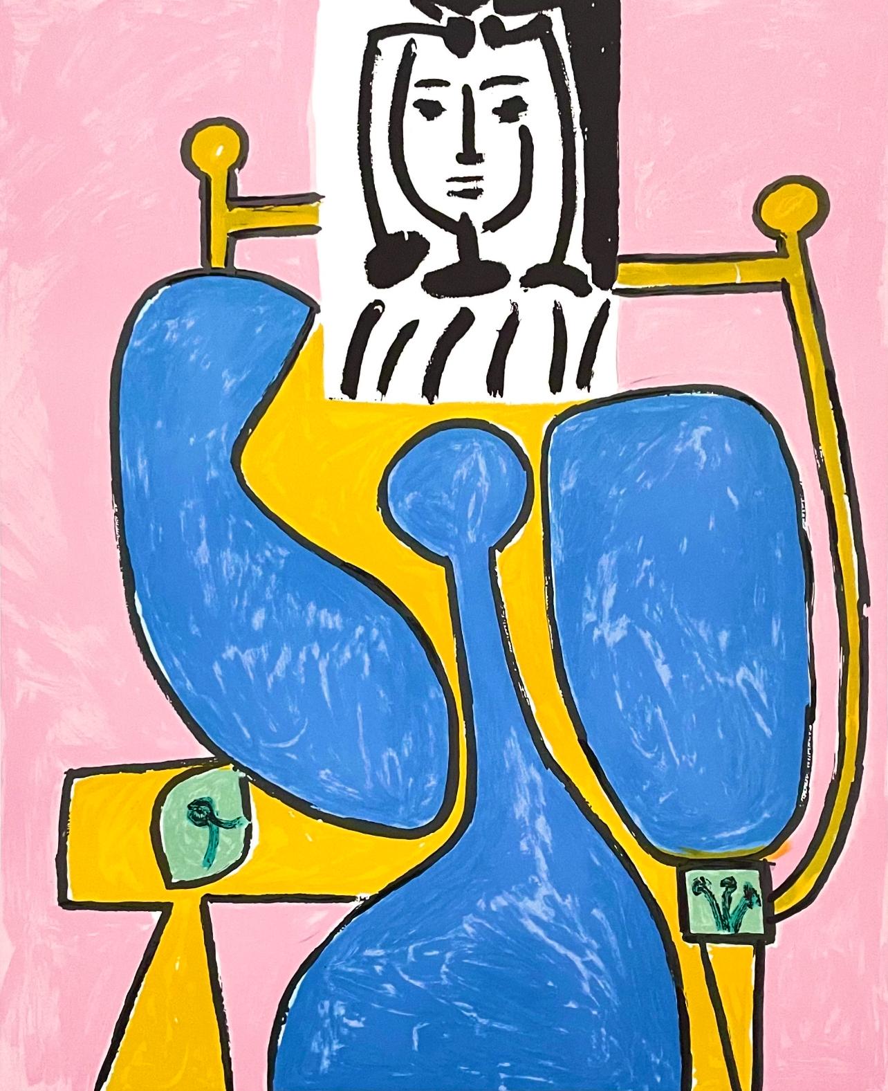 Picasso, Femme Assise a la Robe Bleu (dopo)