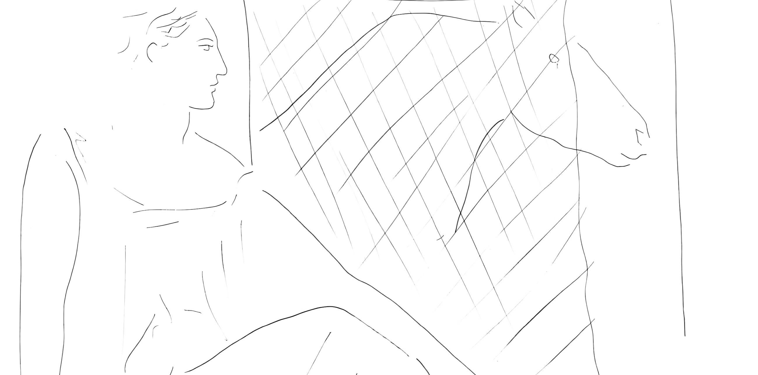 Picasso, Femme assise et cheval, Les Métamorphoses (after) - Print by Pablo Picasso
