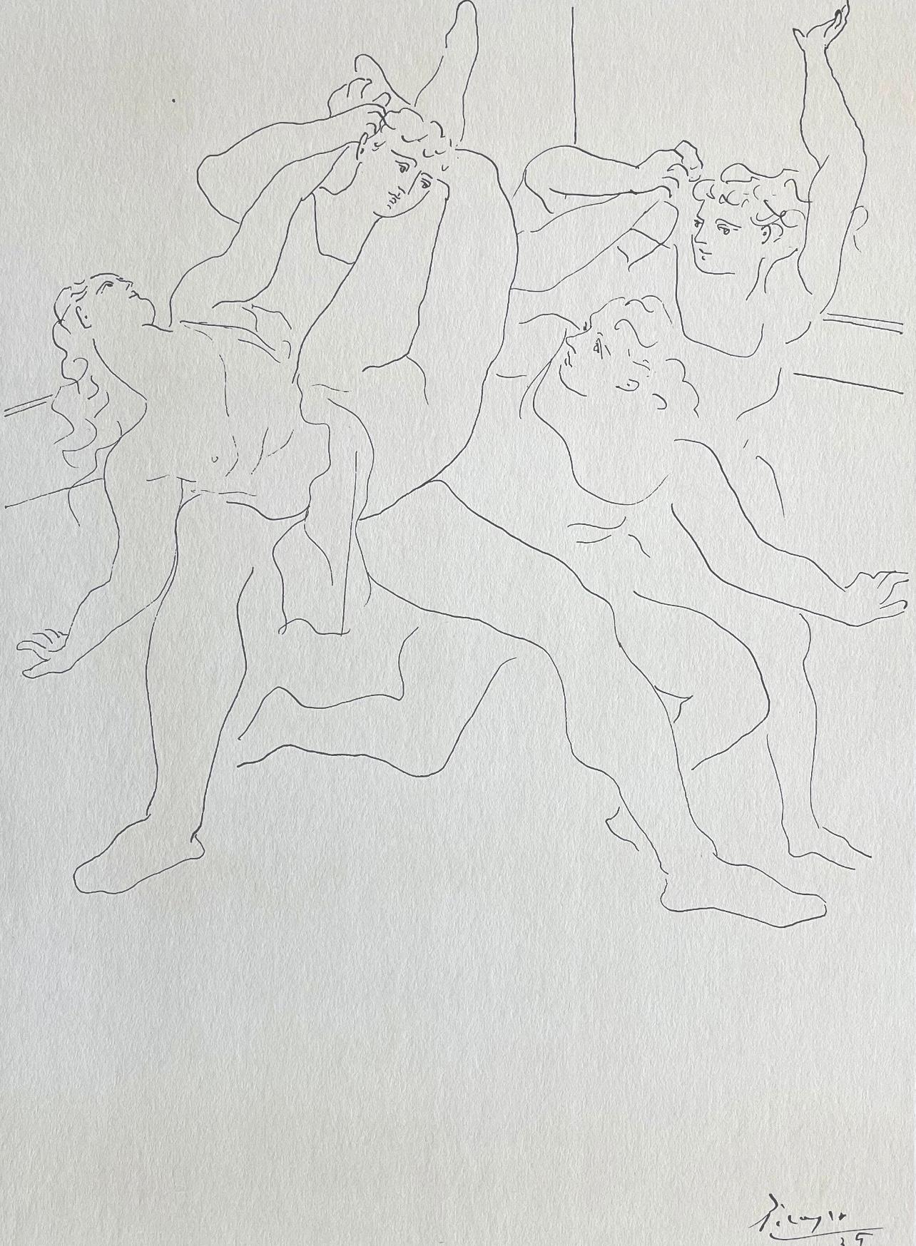 Pablo Picasso Landscape Print - Picasso, Four Ballet Dancers (Orozco 95), Picasso (after)