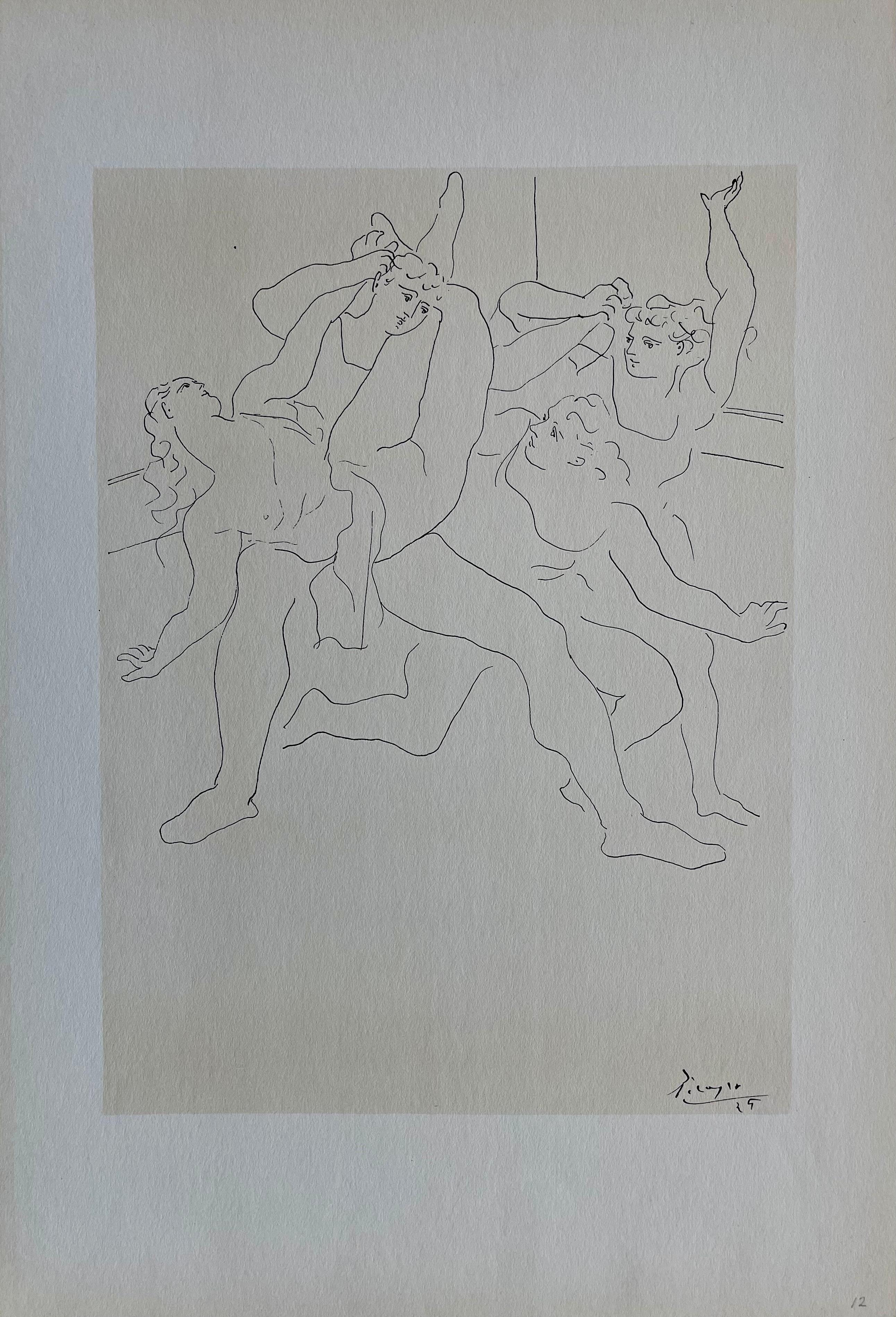 Picasso, Vier Ballett Tänzerinnen, Picasso: Fünfzehn Zeichnungen (nach) im Angebot 5