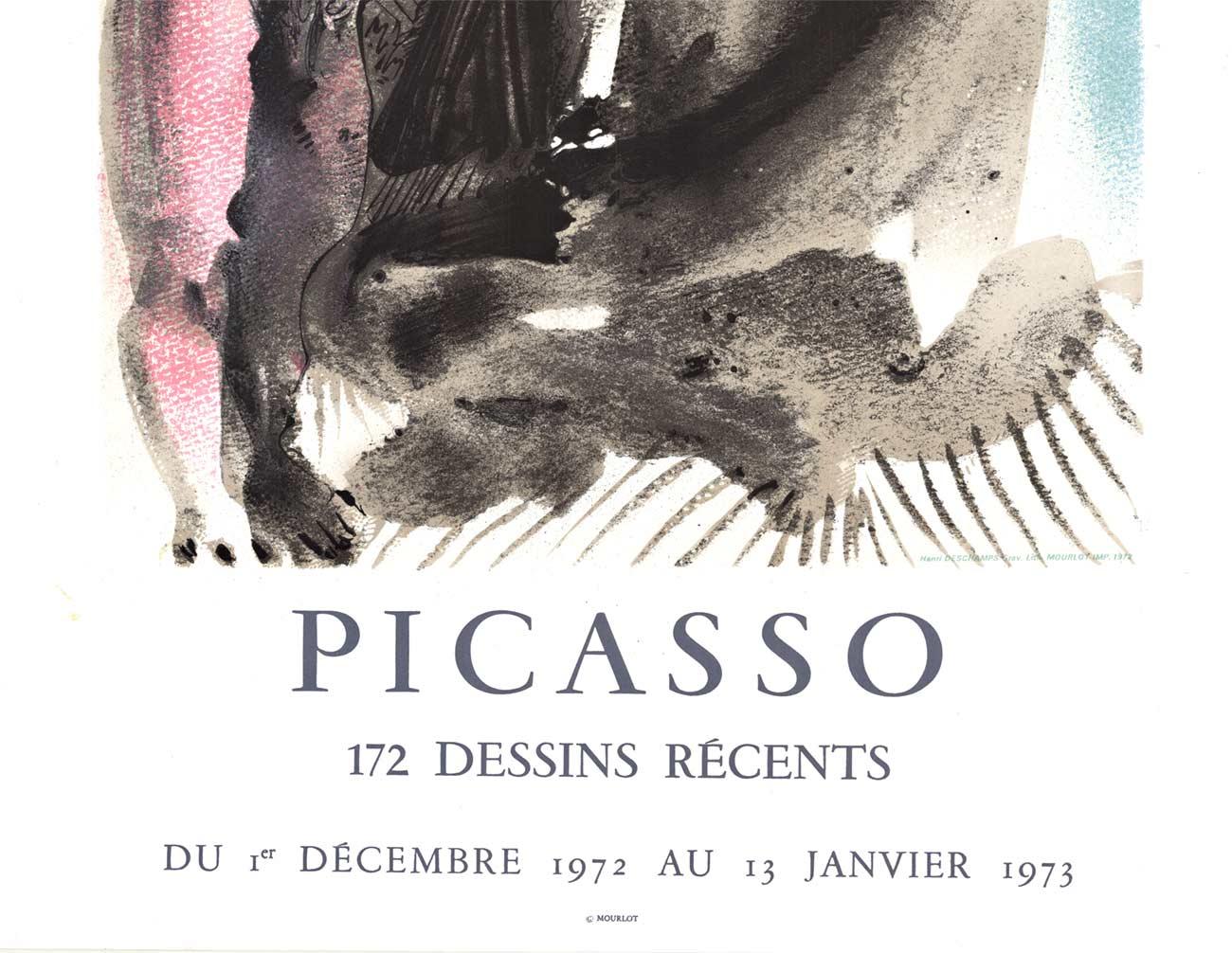 PICASSO, Galerie Louise Leiris Exhibition vintage poster - Abstract Print by Pablo Picasso