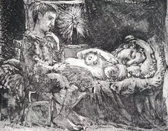 Picasso, Garçon et Dormeuse à la Chandelle (after)