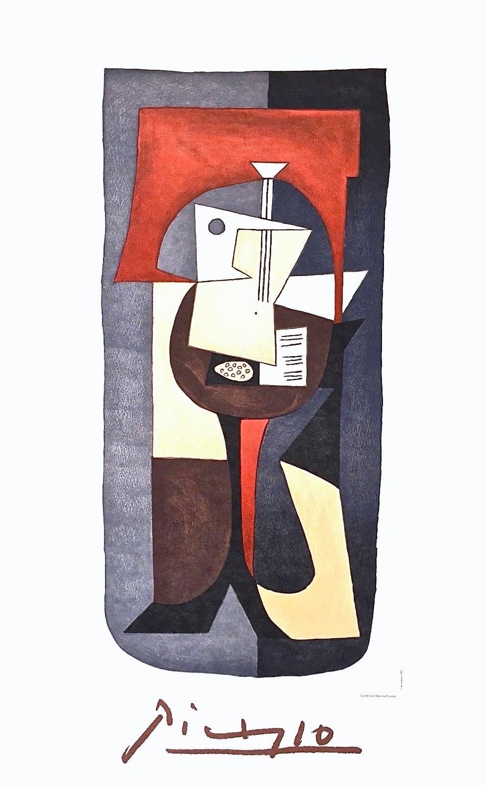 Figurative Print Pablo Picasso - Picasso, Guitare et Partition (après)