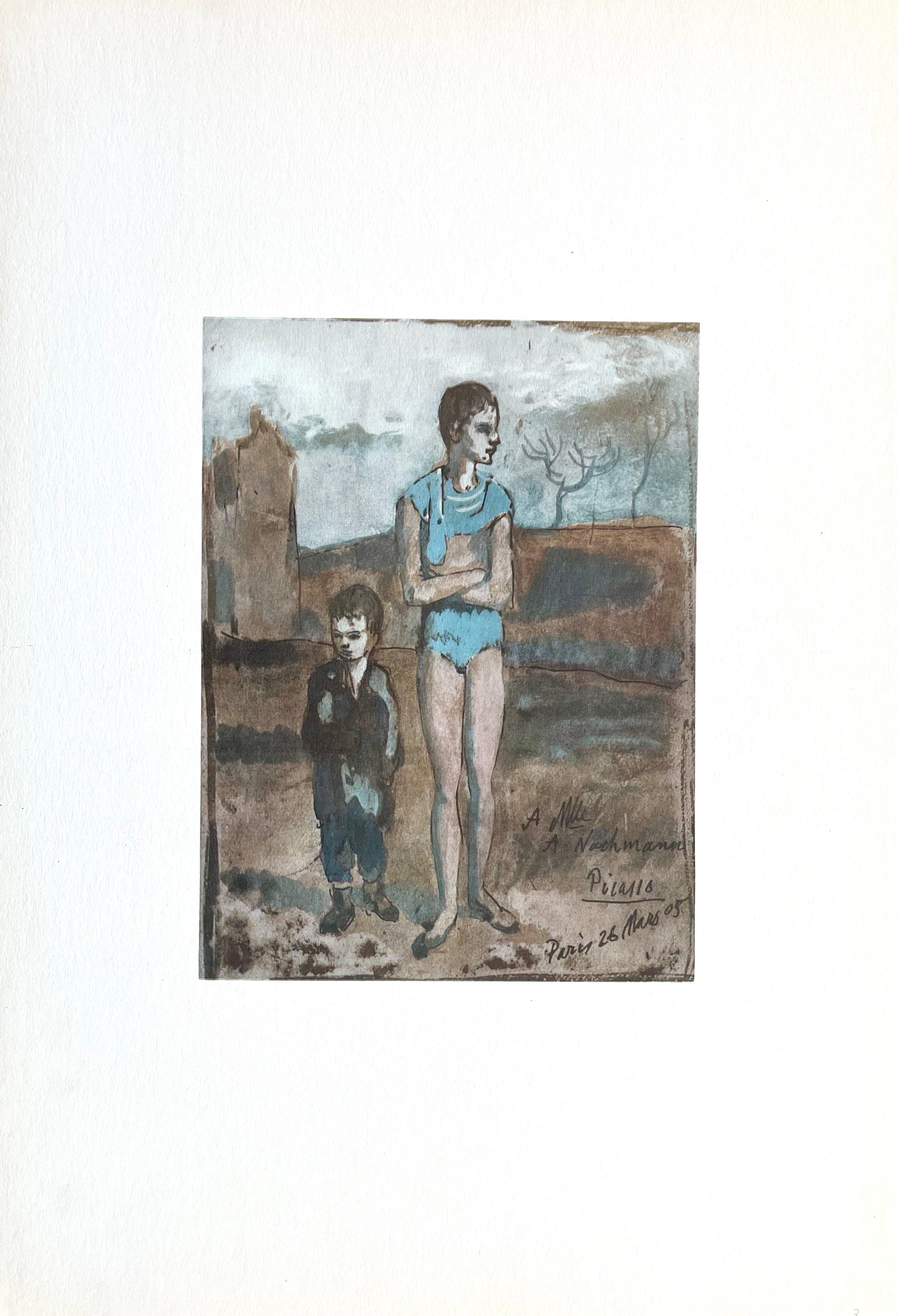 Picasso, Harlequin and Boy (Orozco 95), Picasso (after) For Sale 1