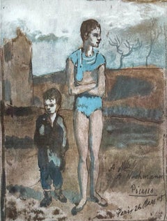 Vintage Picasso, Harlequin and Boy (Orozco 95), Picasso (after)