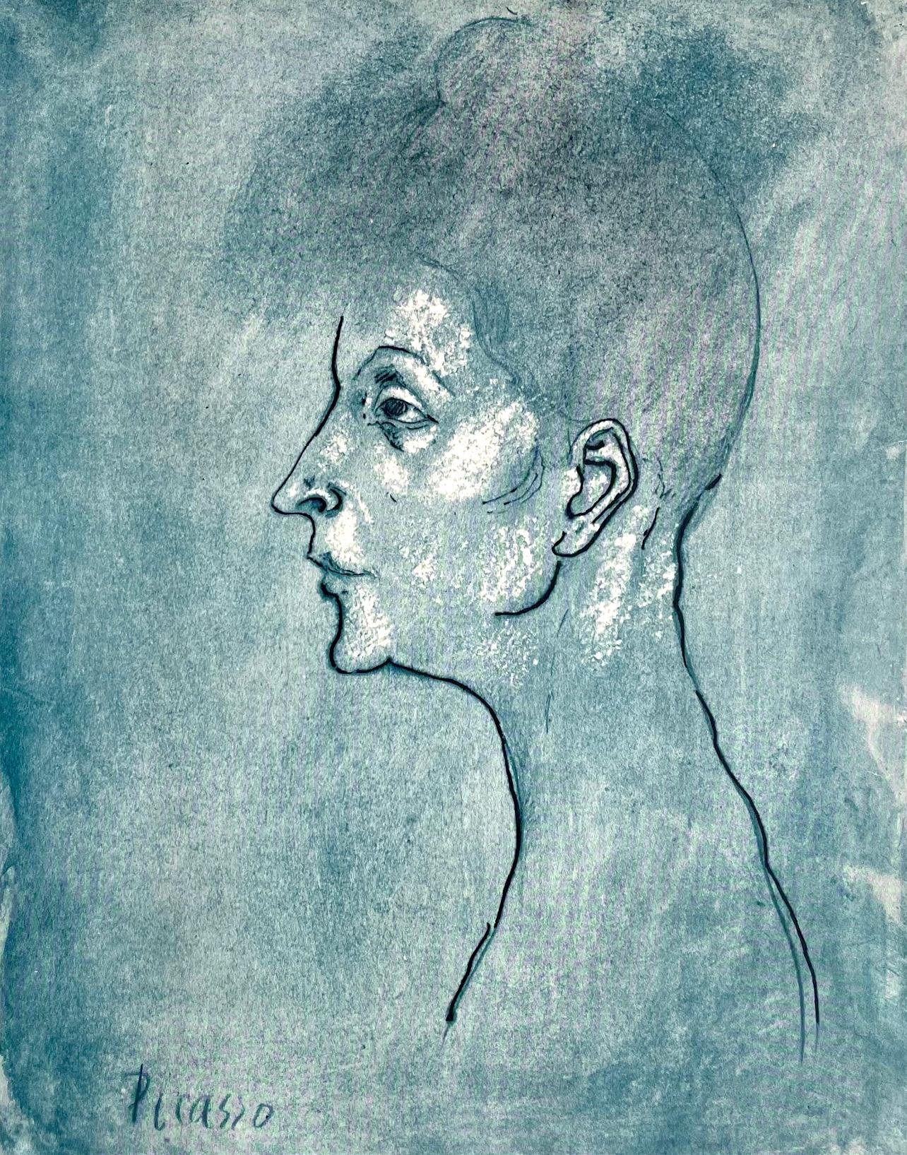 Pablo Picasso Landscape Print – Picasso, Kopf einer Frau (Orozco 95), Picasso (nach)