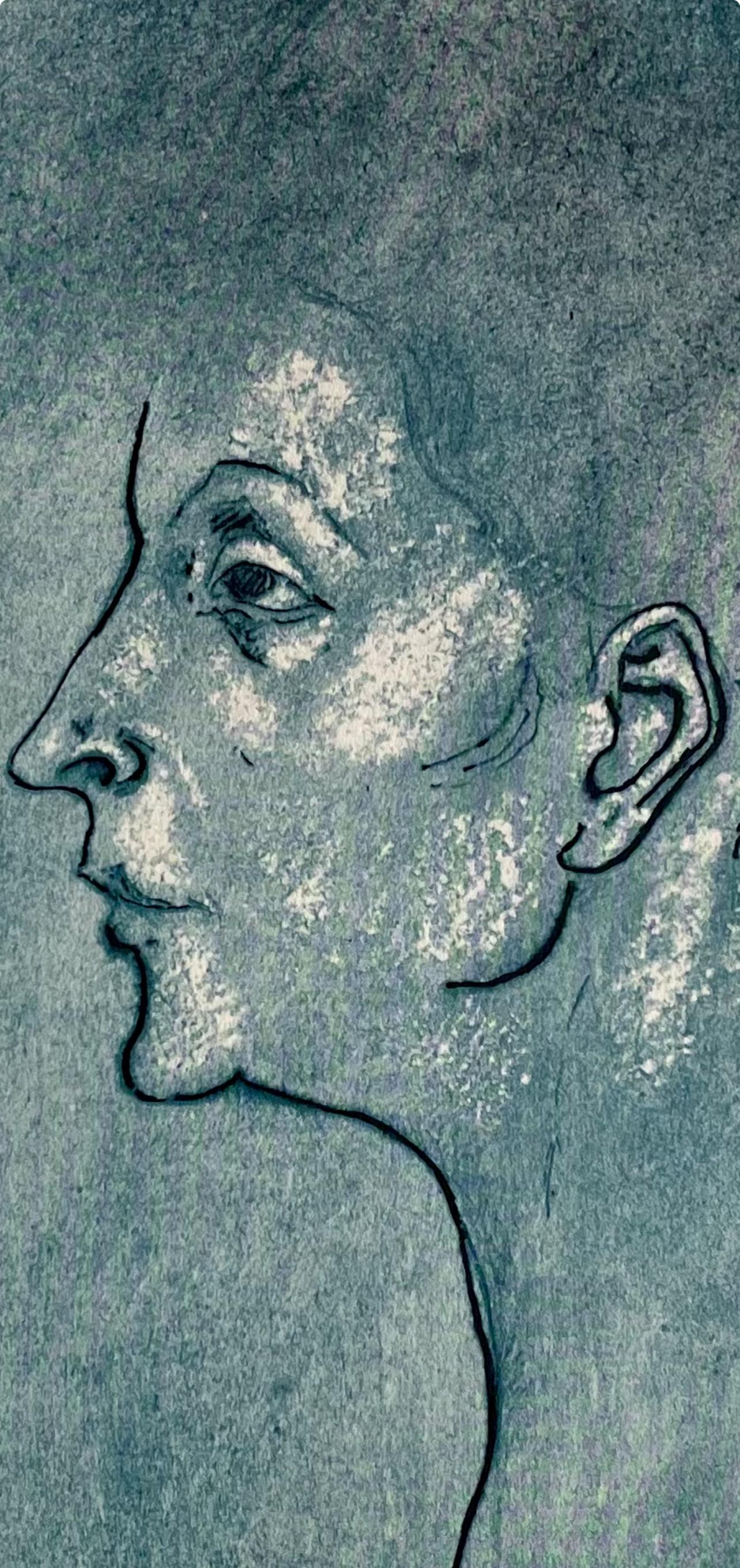 Lithographie et pochoir sur papier vélin. Non signé et non numéroté, tel que publié. Bon état. Notes : Extrait de l'in-folio Picasso : Fifteen Drawings, 1946. Publié par Pantheon Books, Inc., New York ; rendu et imprimé par Albert Carman, City