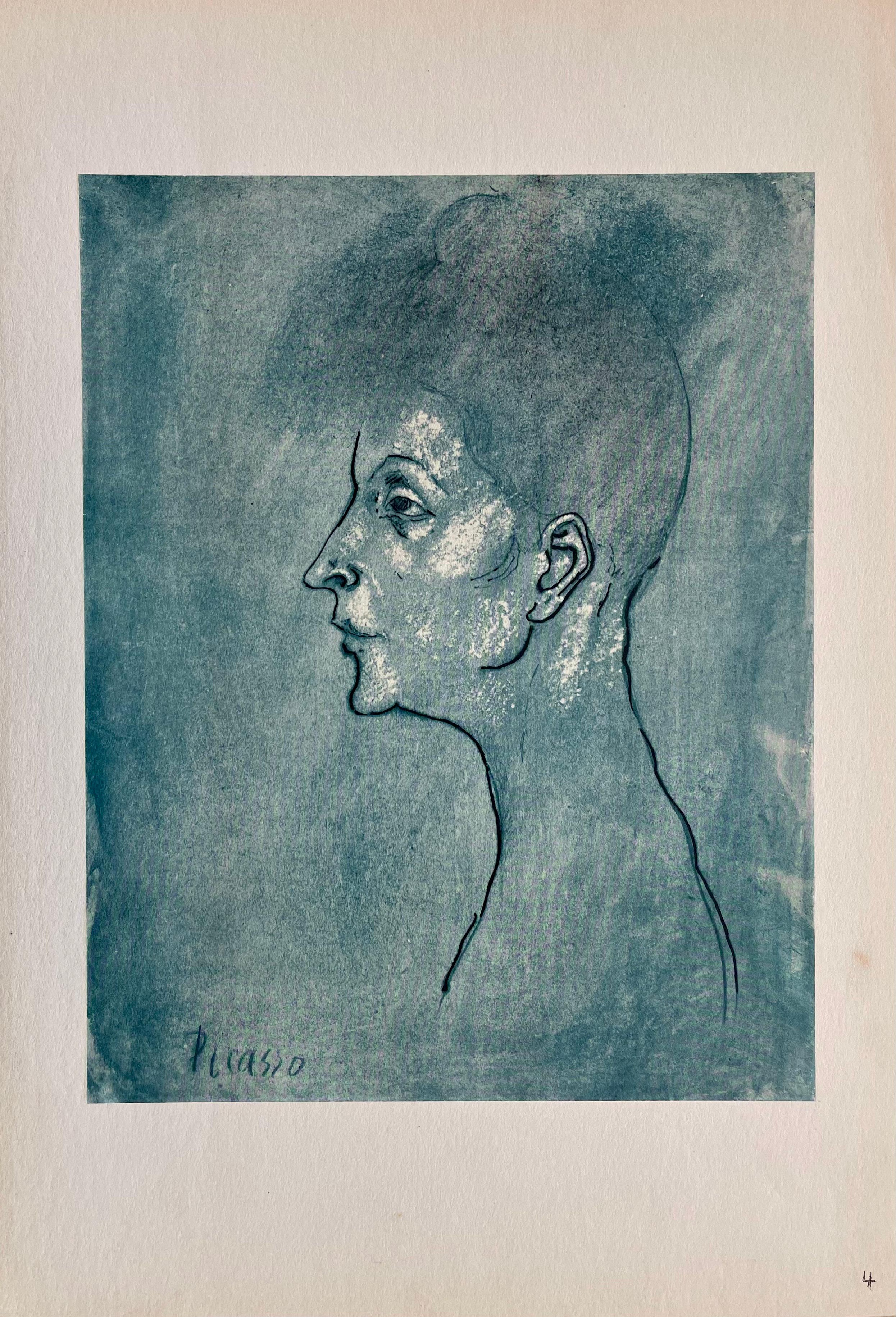 Picasso, Kopf einer Frau, Picasso: Fünfzehn Zeichnungen (nach) im Angebot 2