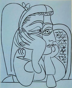 Picasso, Jacqueline appuyée sur ses coudes, Éditions Cercle d'Art (d'après)