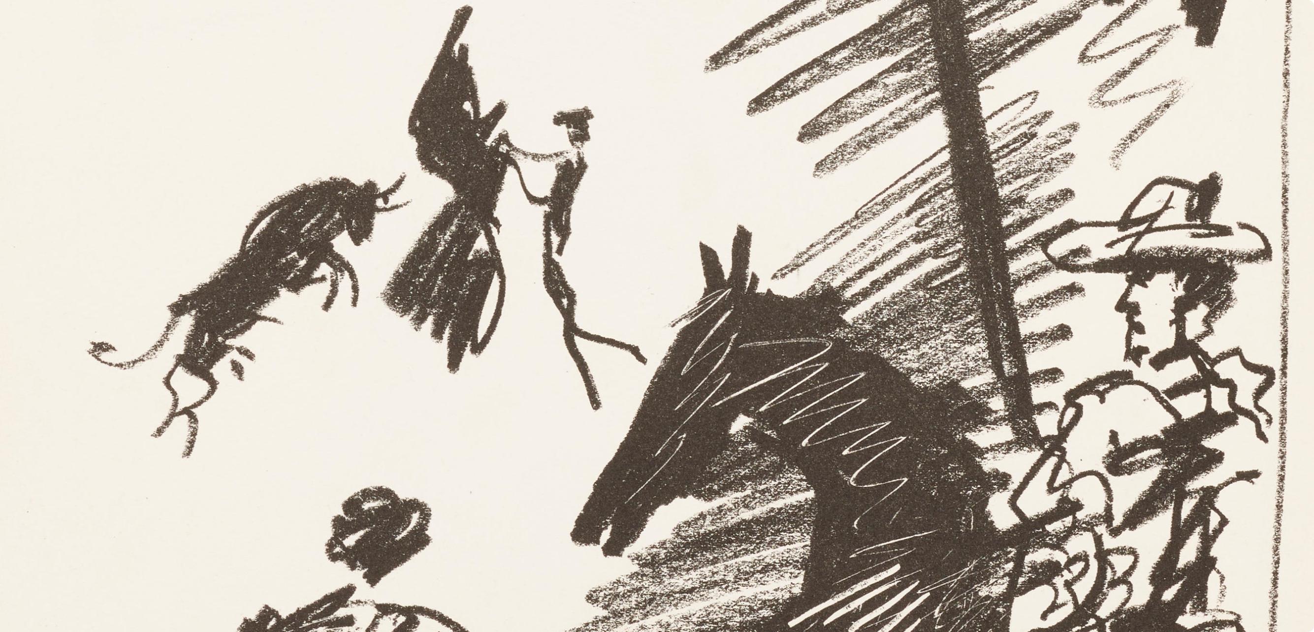 Picasso, Jeu de la cape (geb. 1014-47; um 113), A Los Toros Avec Picasso (nach) – Print von Pablo Picasso