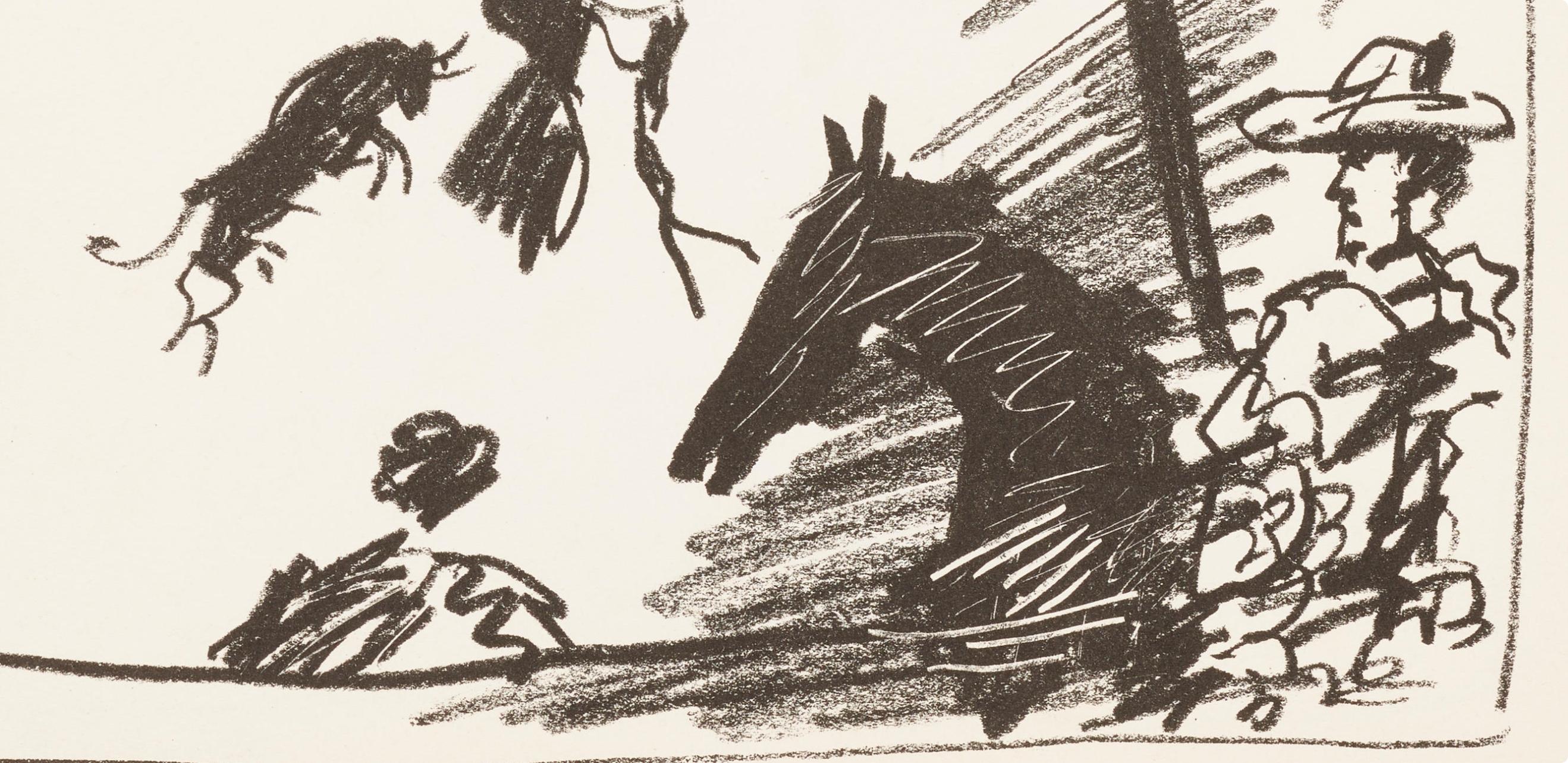 Picasso, Jeu de la cape (geb. 1014-47; um 113), A Los Toros Avec Picasso (nach) (Moderne), Print, von Pablo Picasso