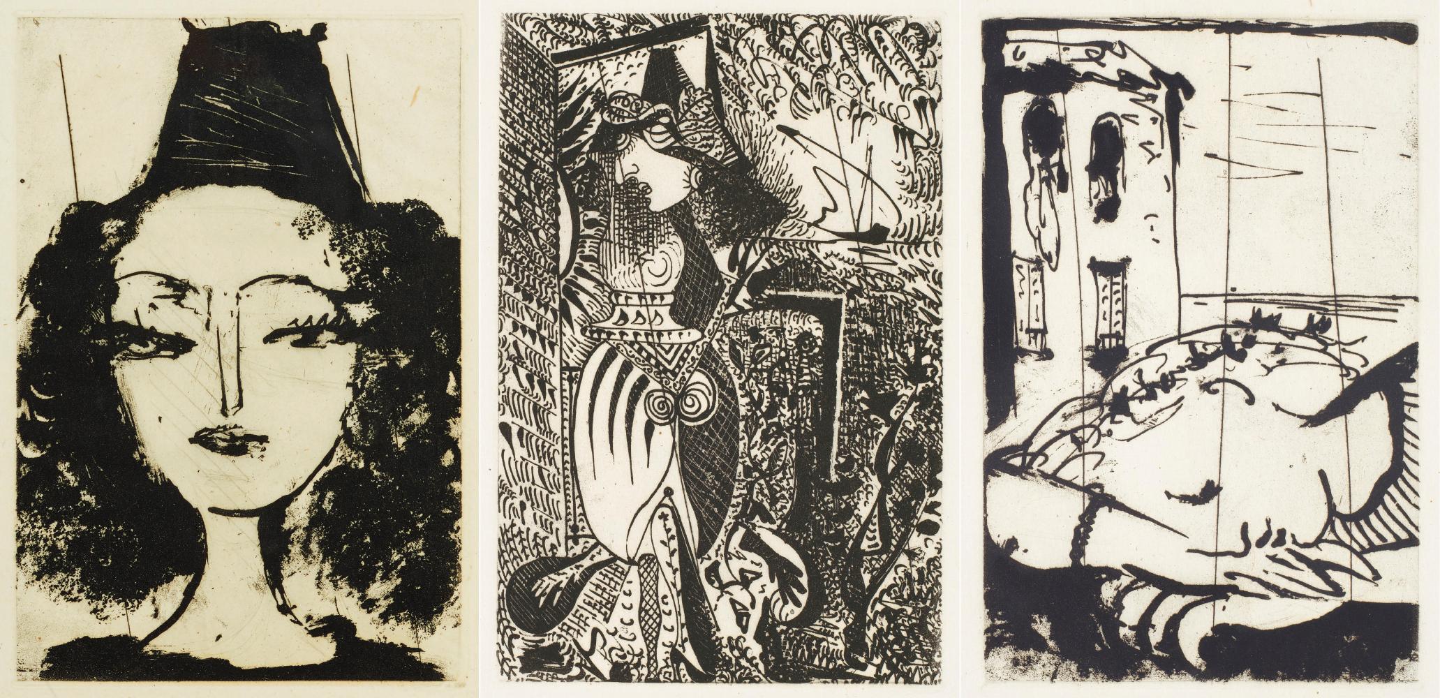 Picasso: La Barre d'appui: three plates