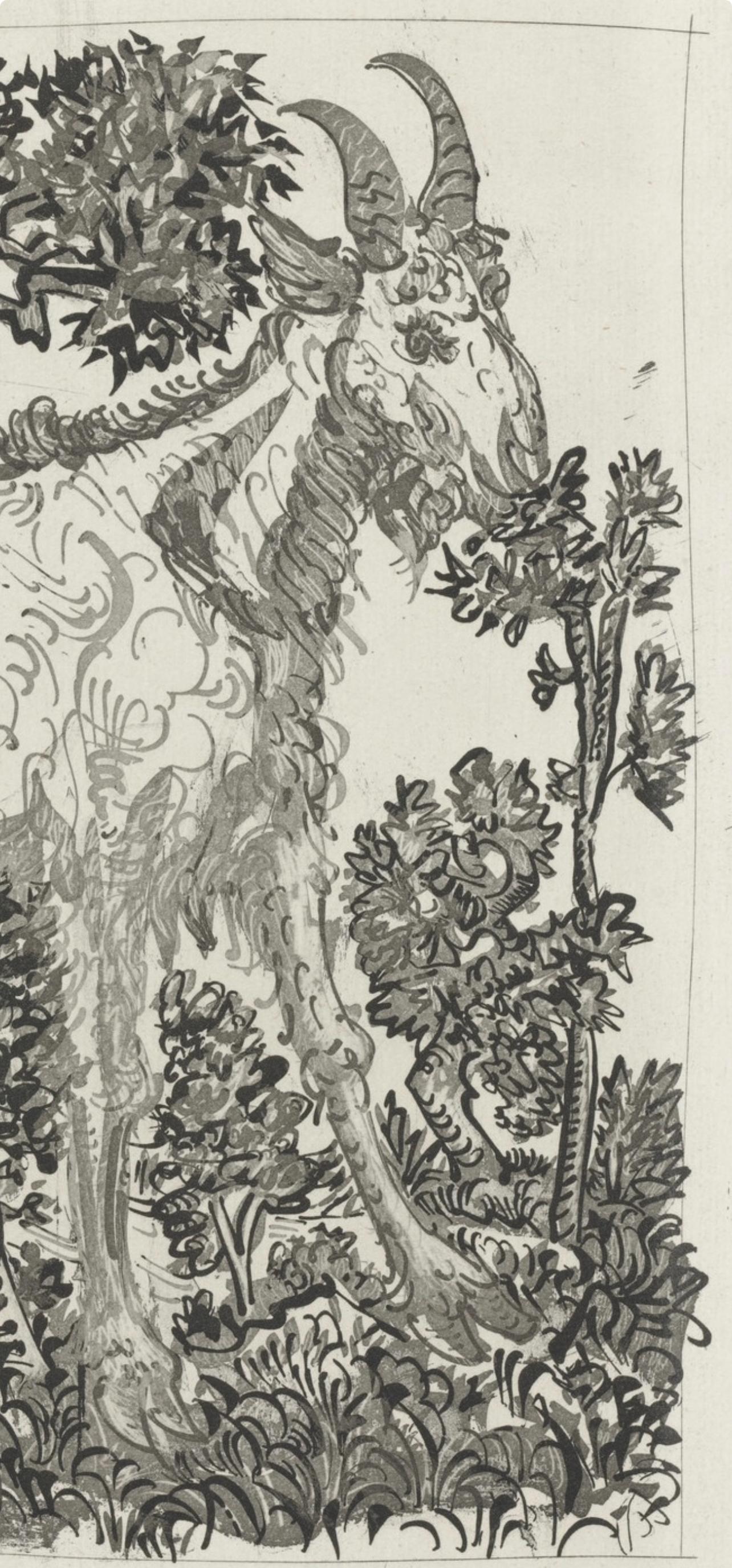 Picasso, La Chèvre, Histoire naturelle (d'après) - Print de Pablo Picasso