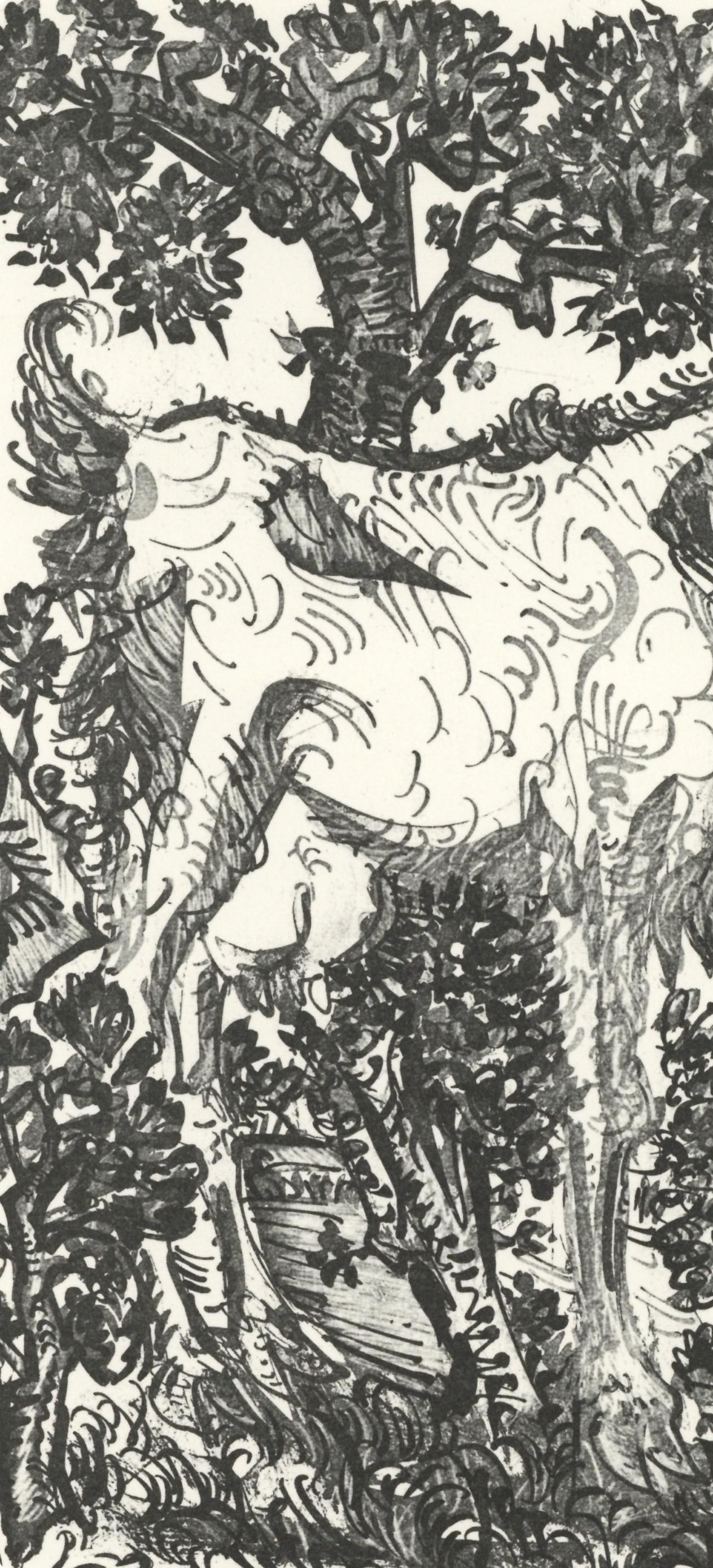 Picasso, La Chèvre, Histoire naturelle (dopo) - Landscape Print Grigio di Pablo Picasso
