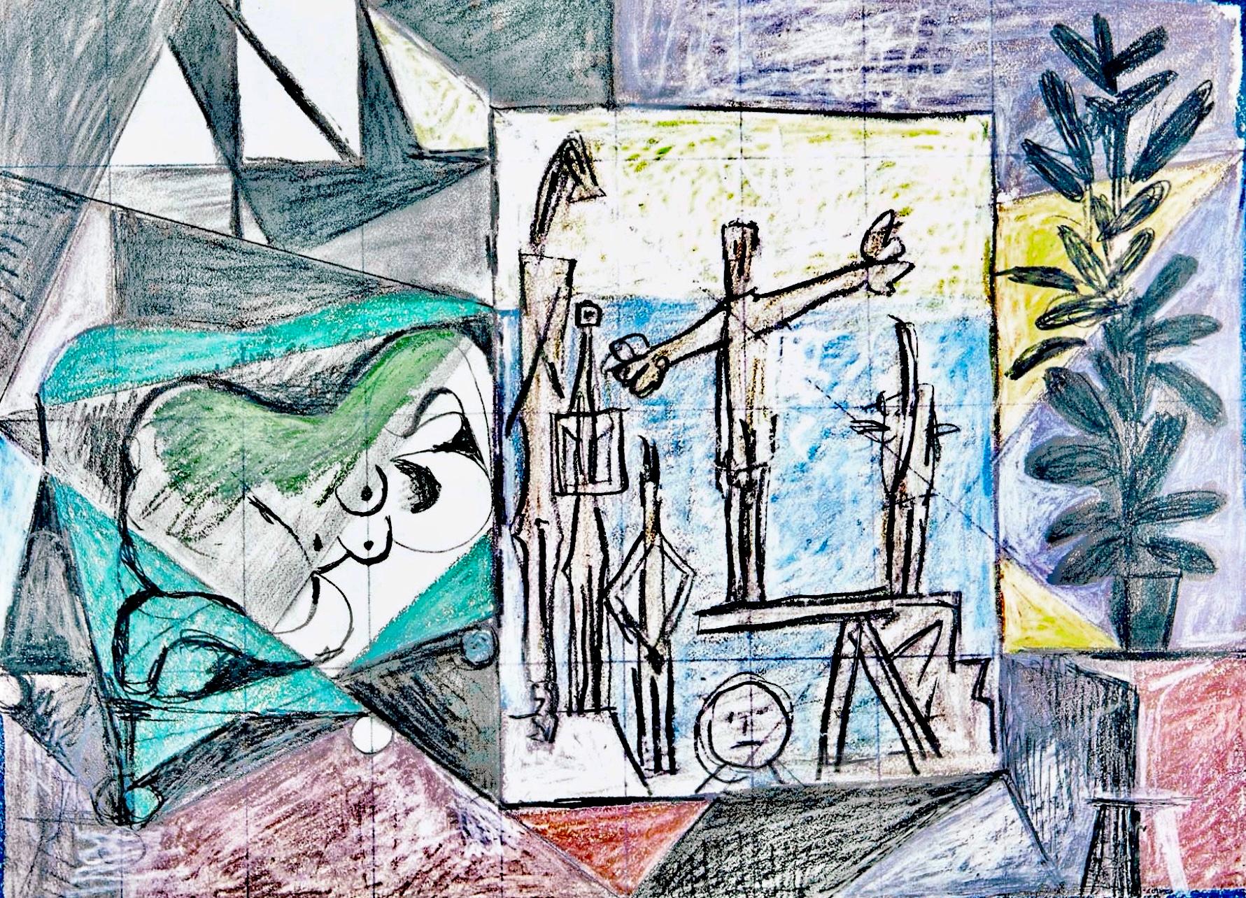 Picasso, La Chute d'Icare, 7.1.58. II (Cramer 155) (nach) – Print von Pablo Picasso