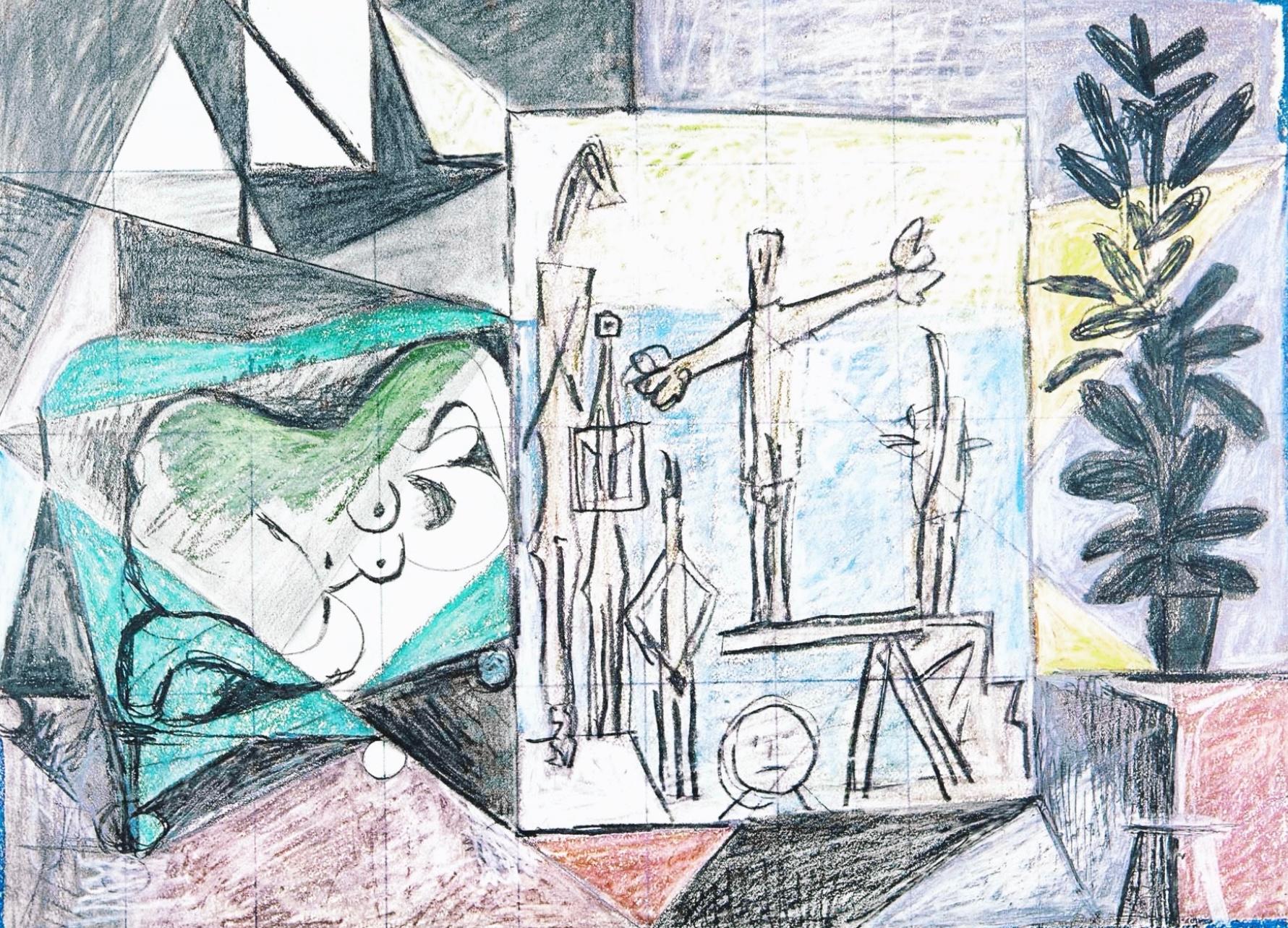 Picasso, La Chute d'Icare, 7.1.58. II (Cramer 155) (after) - Print by Pablo Picasso