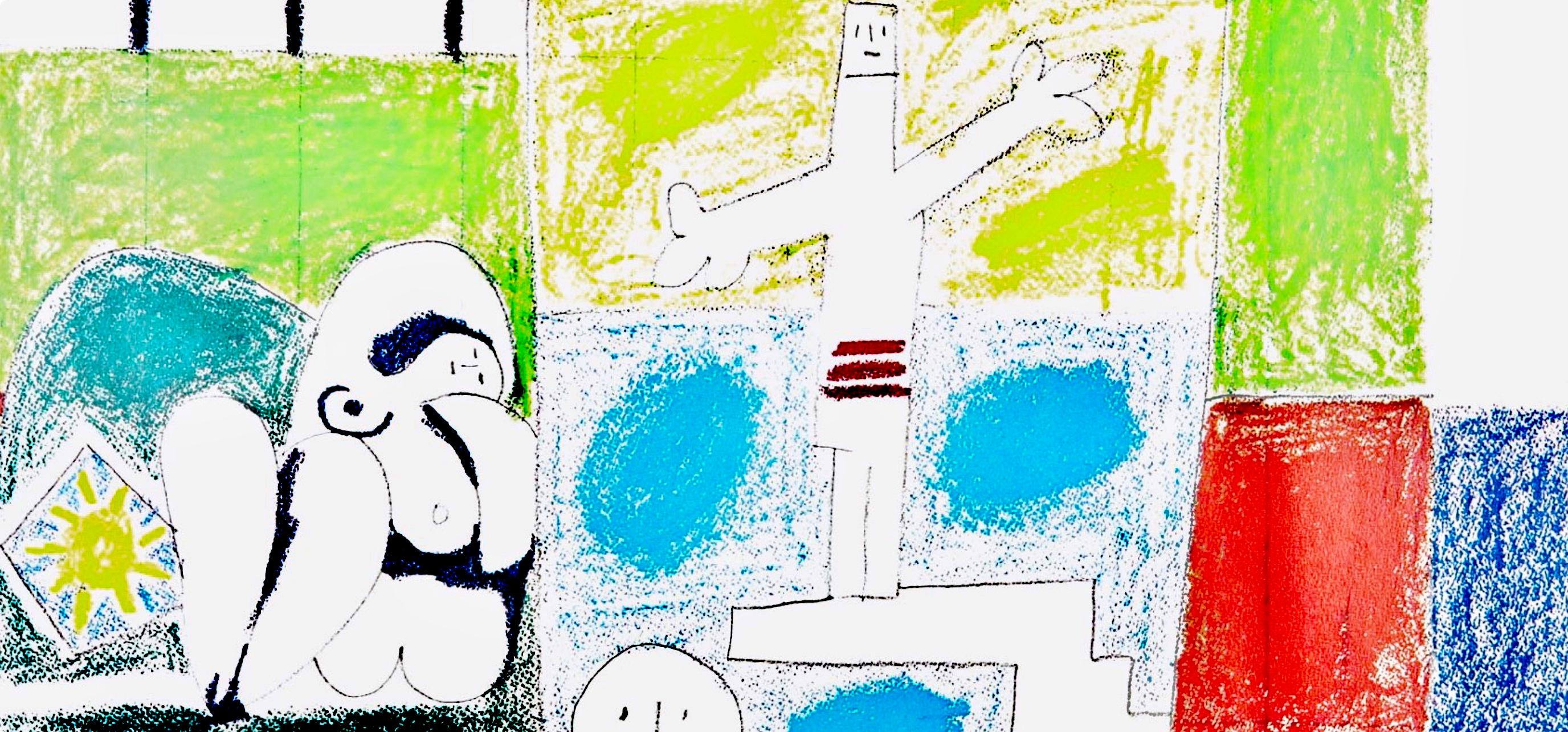 Picasso, La Chute d'Icare, 7.1.58. II (Cramer 155) (nach) (Kubismus), Print, von Pablo Picasso