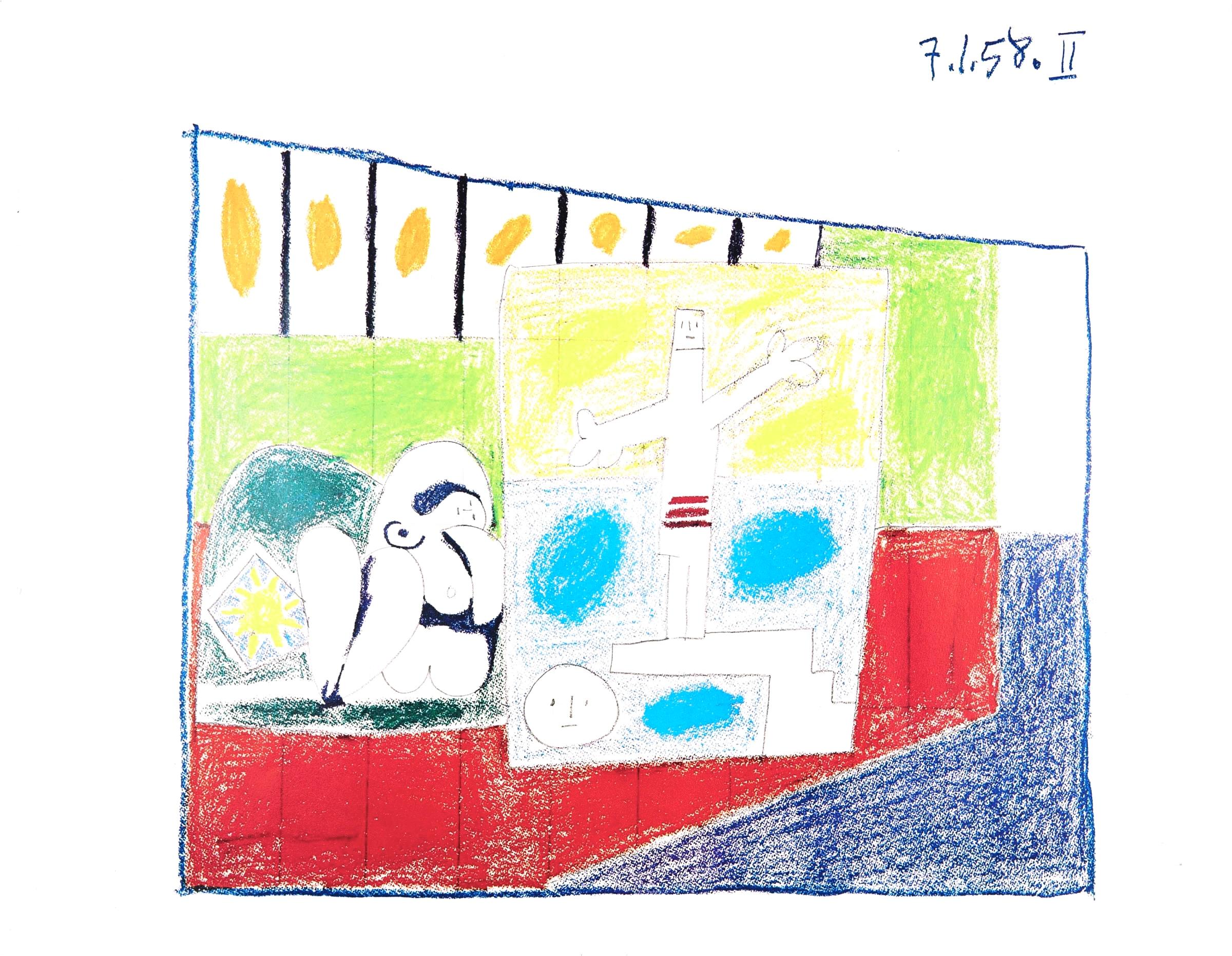 Pablo Picasso, 7.1.58. II, from The Fall of Icarus, 1972 (after) For Sale 4