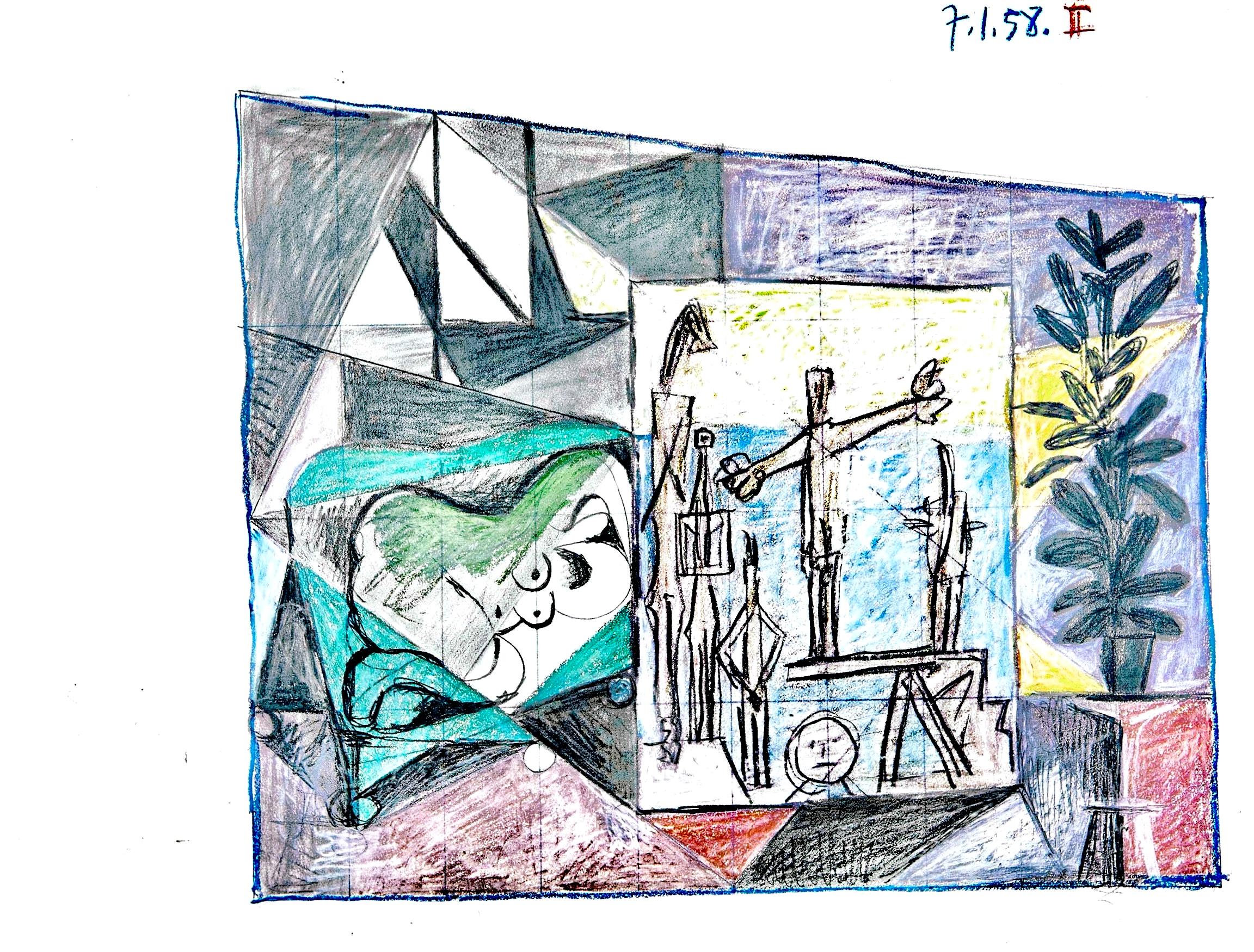 Picasso, La Chute d'Icare, 7.1.58. II (Cramer 155) (nach)