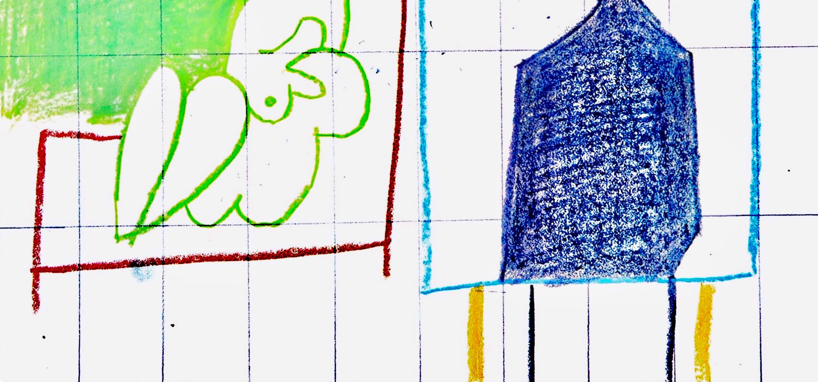 Picasso, La Chute d'Icare, 7.1.58. III (Cramer 155) (nach) (Grün), Abstract Print, von Pablo Picasso