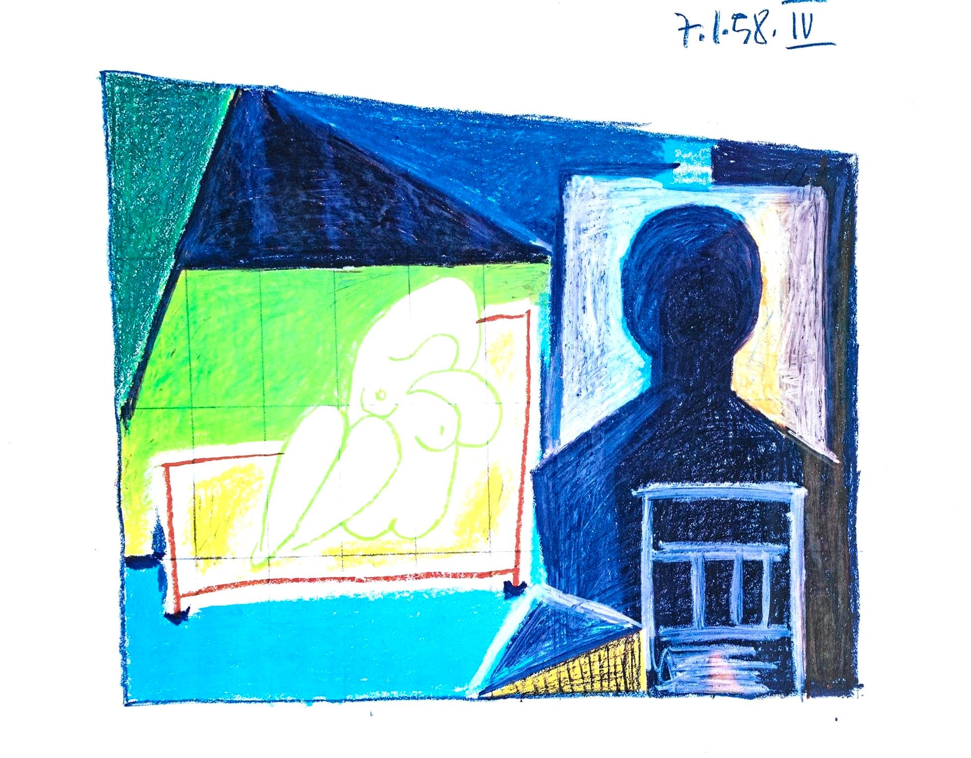 Picasso, La Chute d'Icare, 7.1.58. IV (Cramer 155) (nach)
