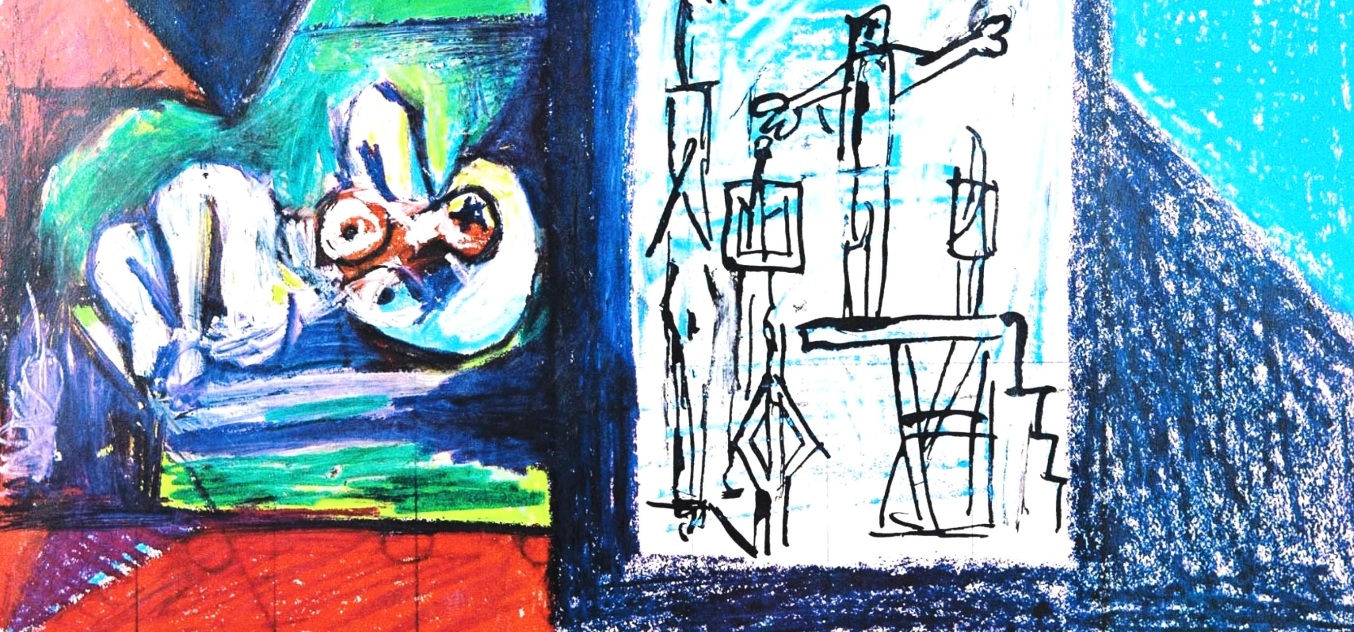 Picasso, La Chute d'Icare, 8.1.58. (Cramer 155) (après) - Cubisme Print par Pablo Picasso
