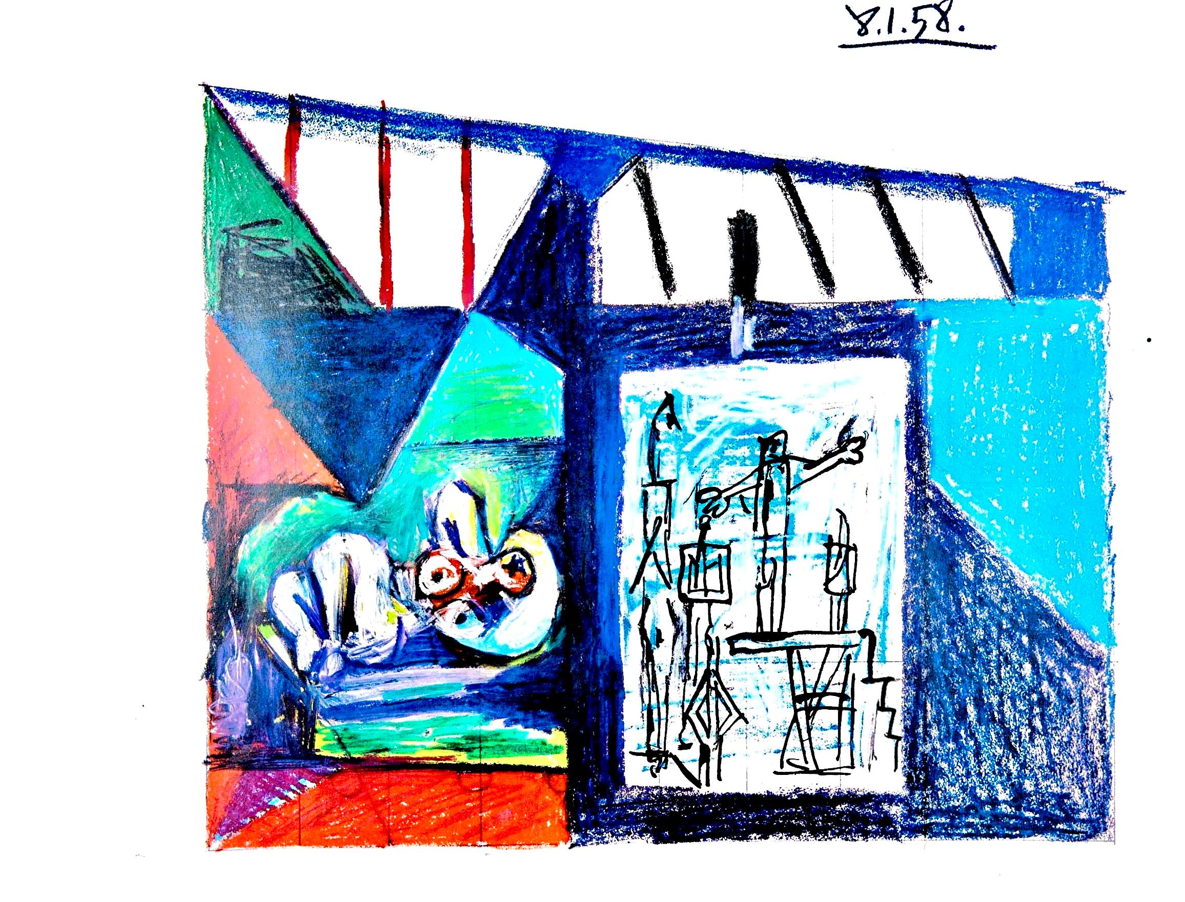 Picasso, La Chute d'Icare, 8.1.58. (Cramer 155) (nach)