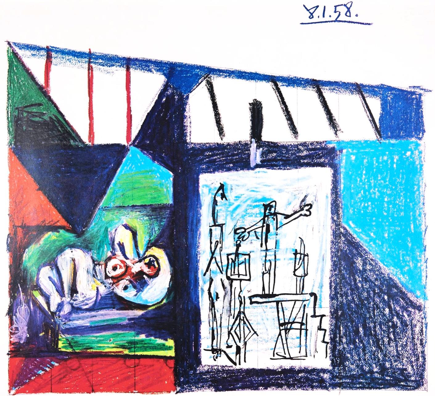 Pablo Picasso, 8.1.58., from The Fall of Icarus, 1972 (after)