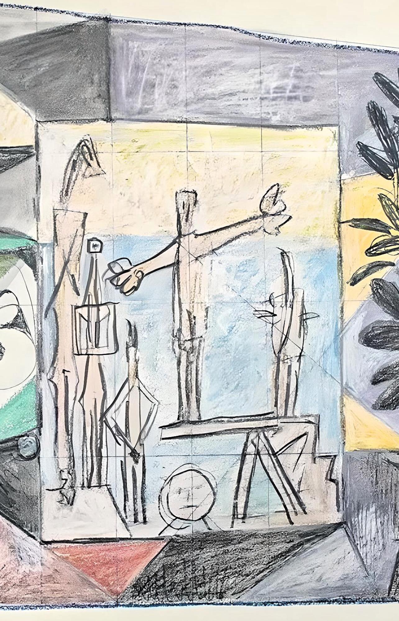Picasso, La Chute D'Icare (Cramer 155) (d'après) - Cubisme Print par Pablo Picasso