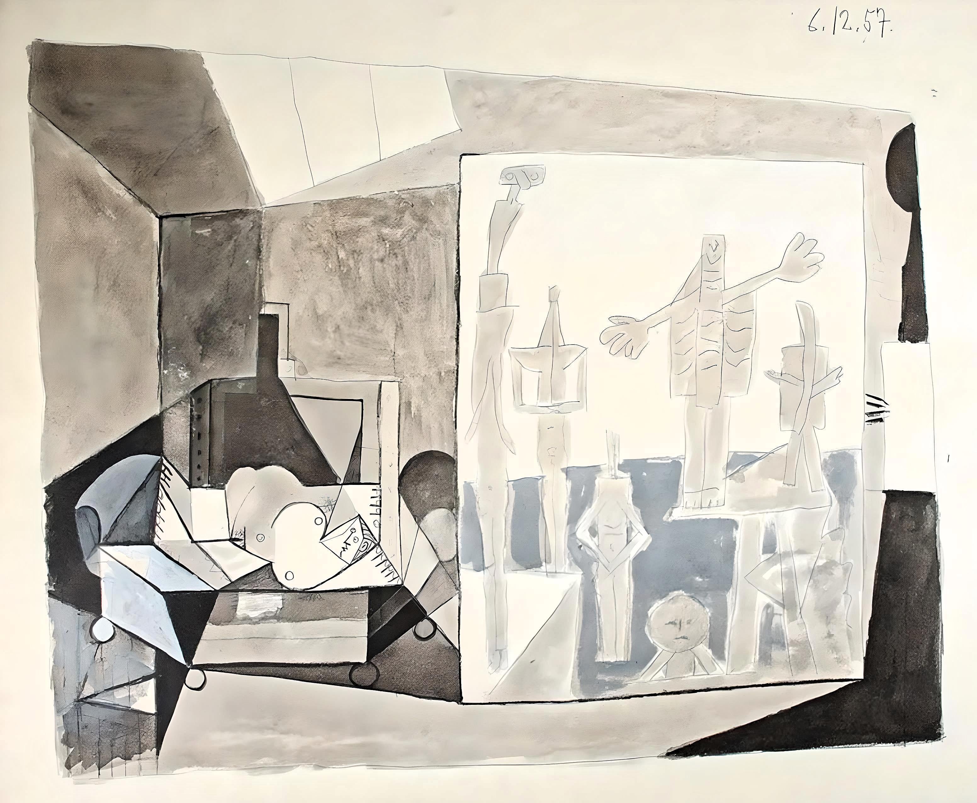 Pablo Picasso Landscape Print - Picasso, La Chute D’Icare (Cramer 155) (after)