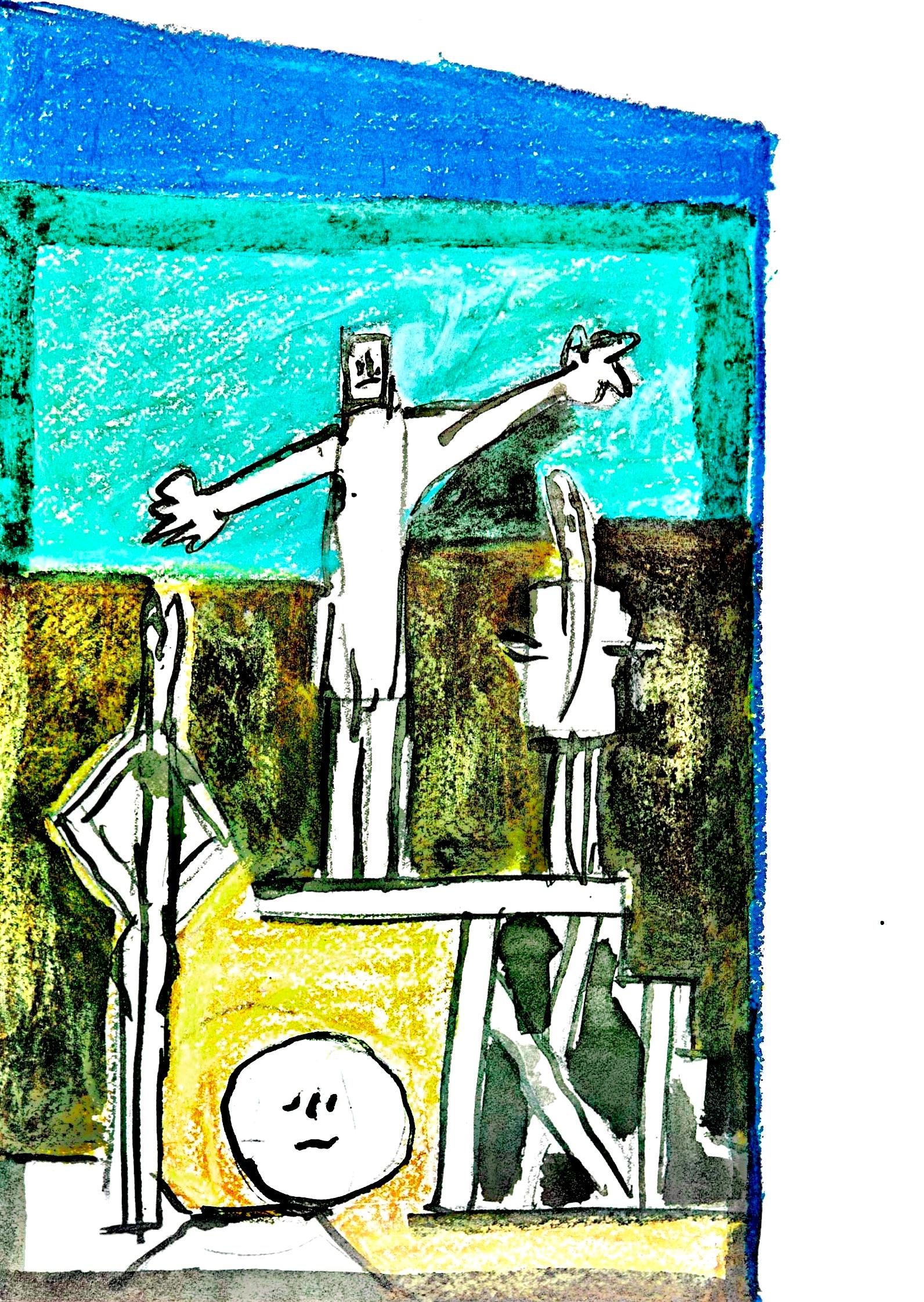 Picasso, La Chute d'Icare, Sans titre (Cramer 155) (nach)