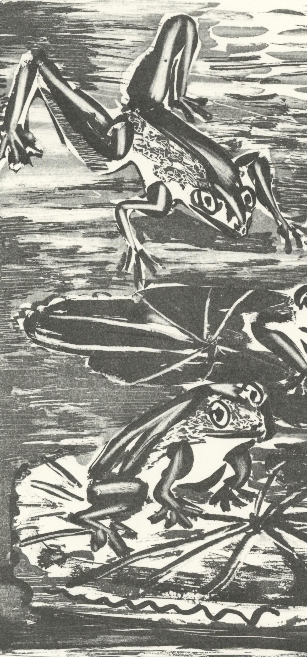 Picasso, La Grenouille, Histoire naturelle (después de) - Animal Print Gris de Pablo Picasso