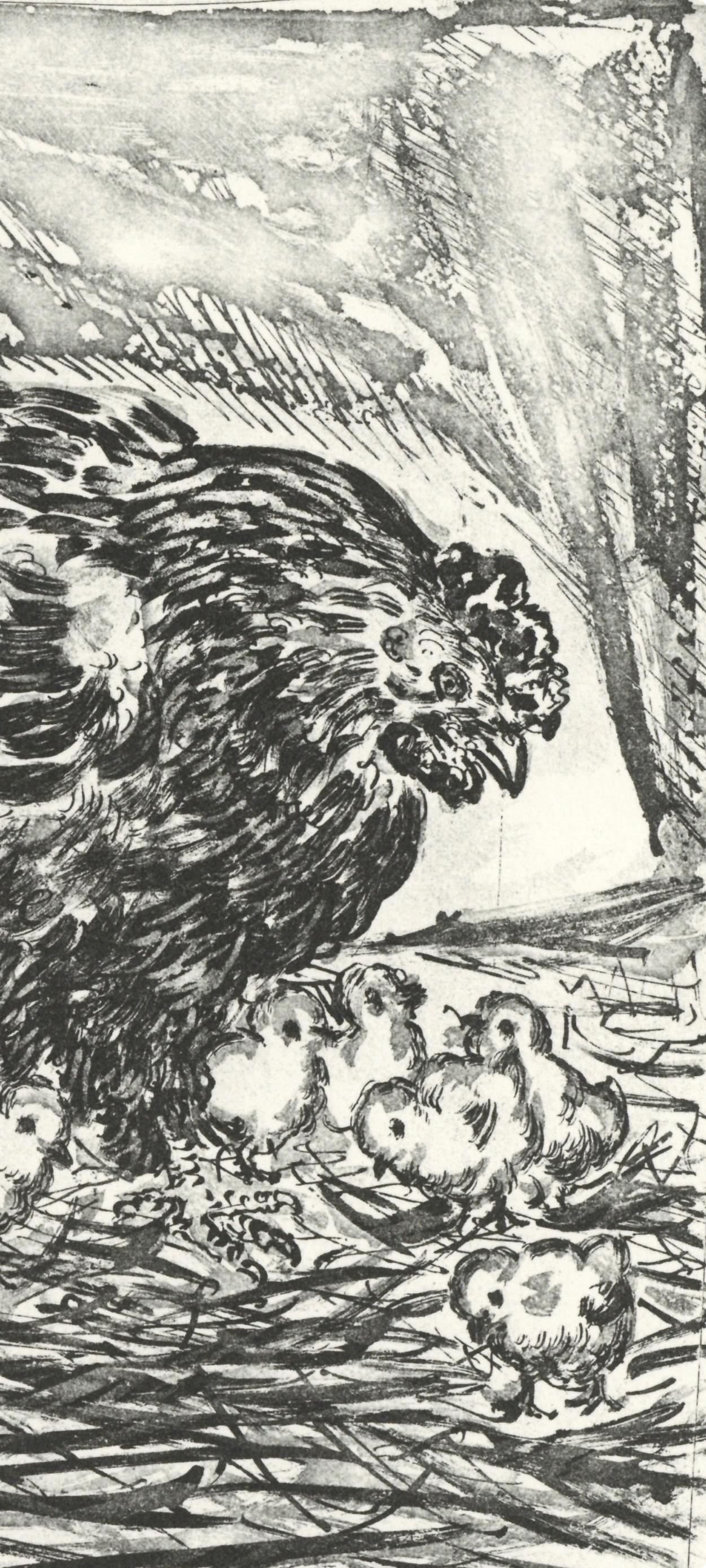 Picasso, La Mère poule, Histoire naturelle (d'après) - Print de Pablo Picasso