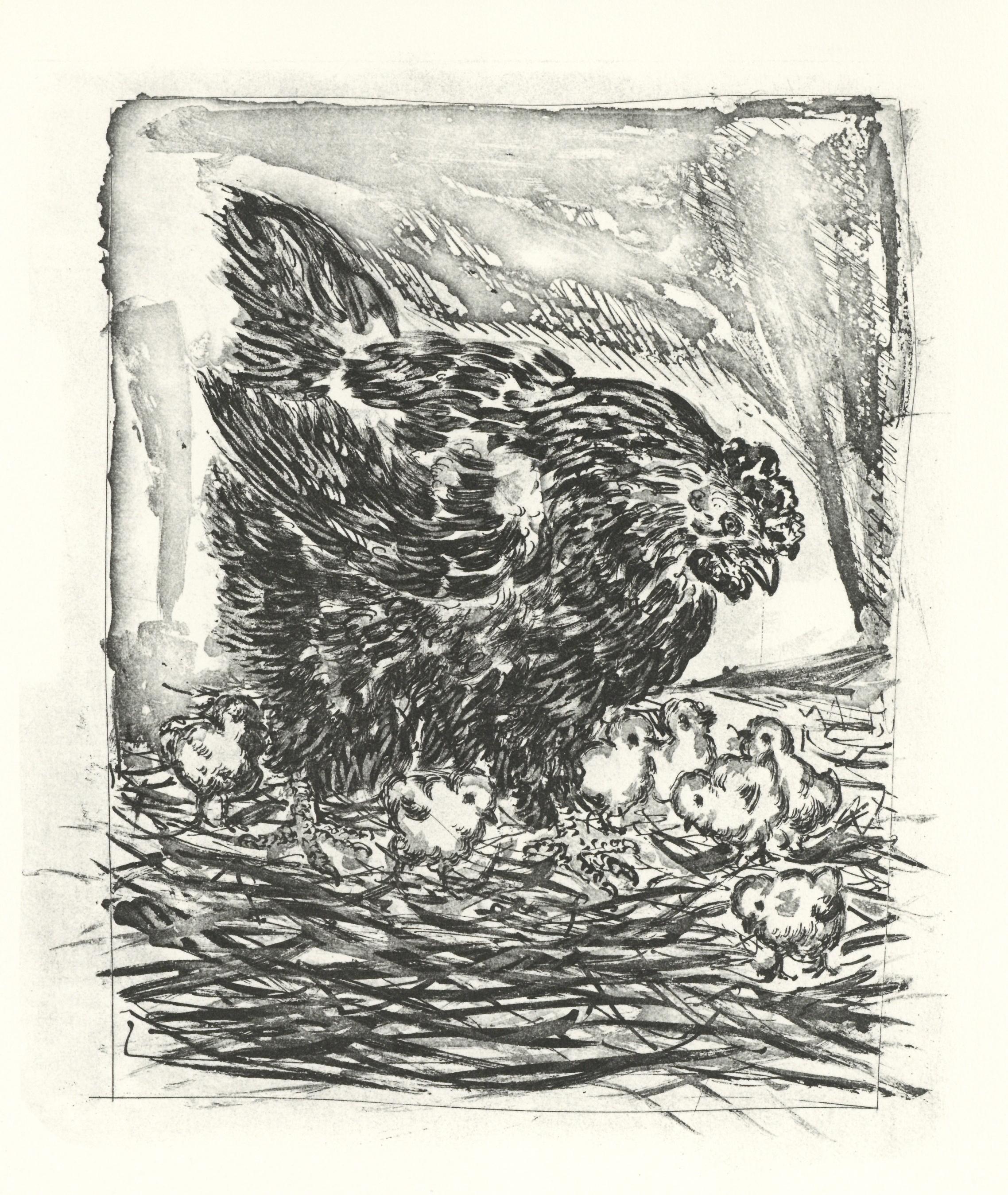 Lithographie sur papier bouffant des Papeteries de Casteljoux. Non signé et non numéroté, tel que publié. Bon état. Notes : D'après l'in-folio, Eaux-fortes originales pour des textes de Buffon (Histoire naturelle), 1970. Publié par Martin Fabiani,