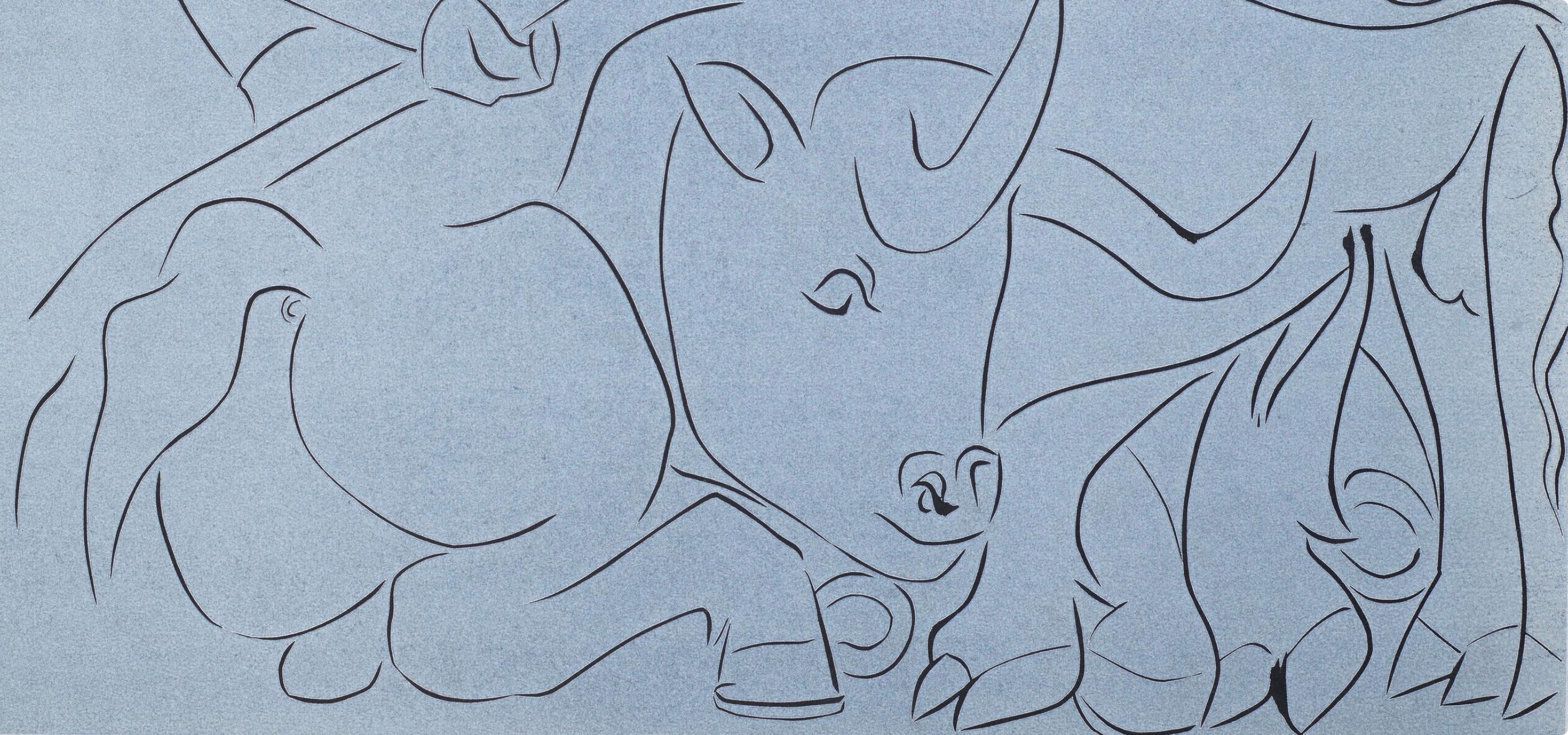 Picasso, La Pique cassée (Orozco 214), Grabados al linóleo (nach) (Kubismus), Print, von Pablo Picasso