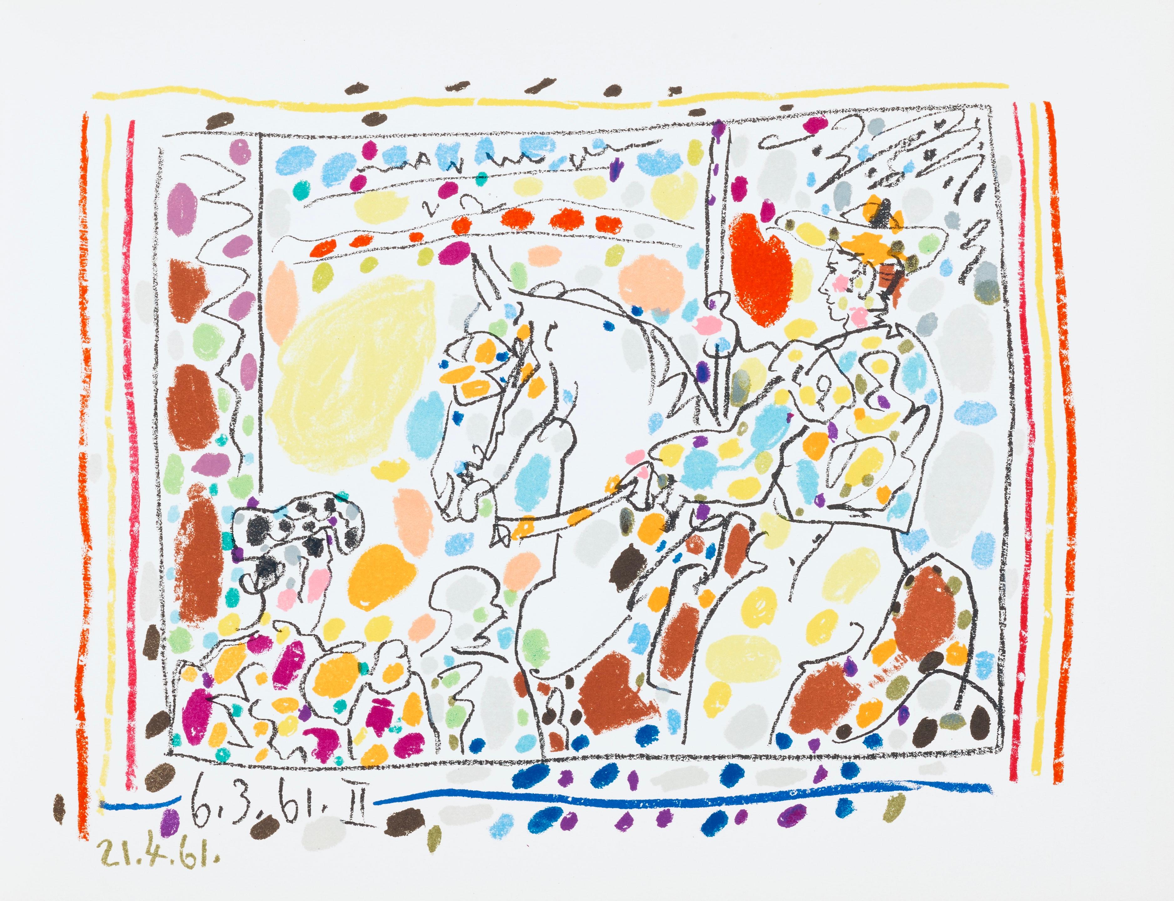 Pablo Picasso Figurative Print - Picasso, La Pique II (Bloch 1014-47; C. 113), A Los Toros Avec Picasso (after)