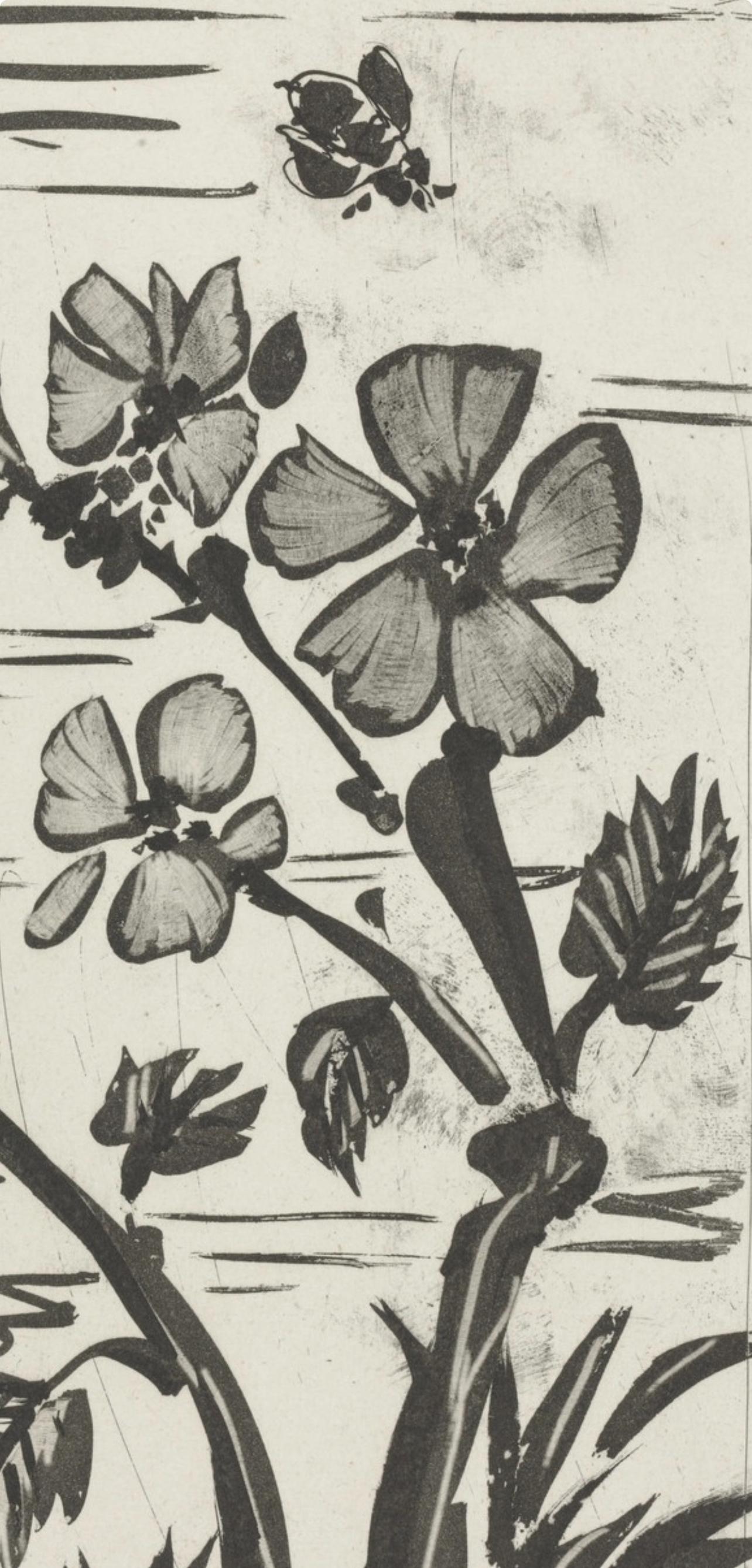 Picasso, L'Abeille, Histoire naturelle (after) - Beige Landscape Print by Pablo Picasso