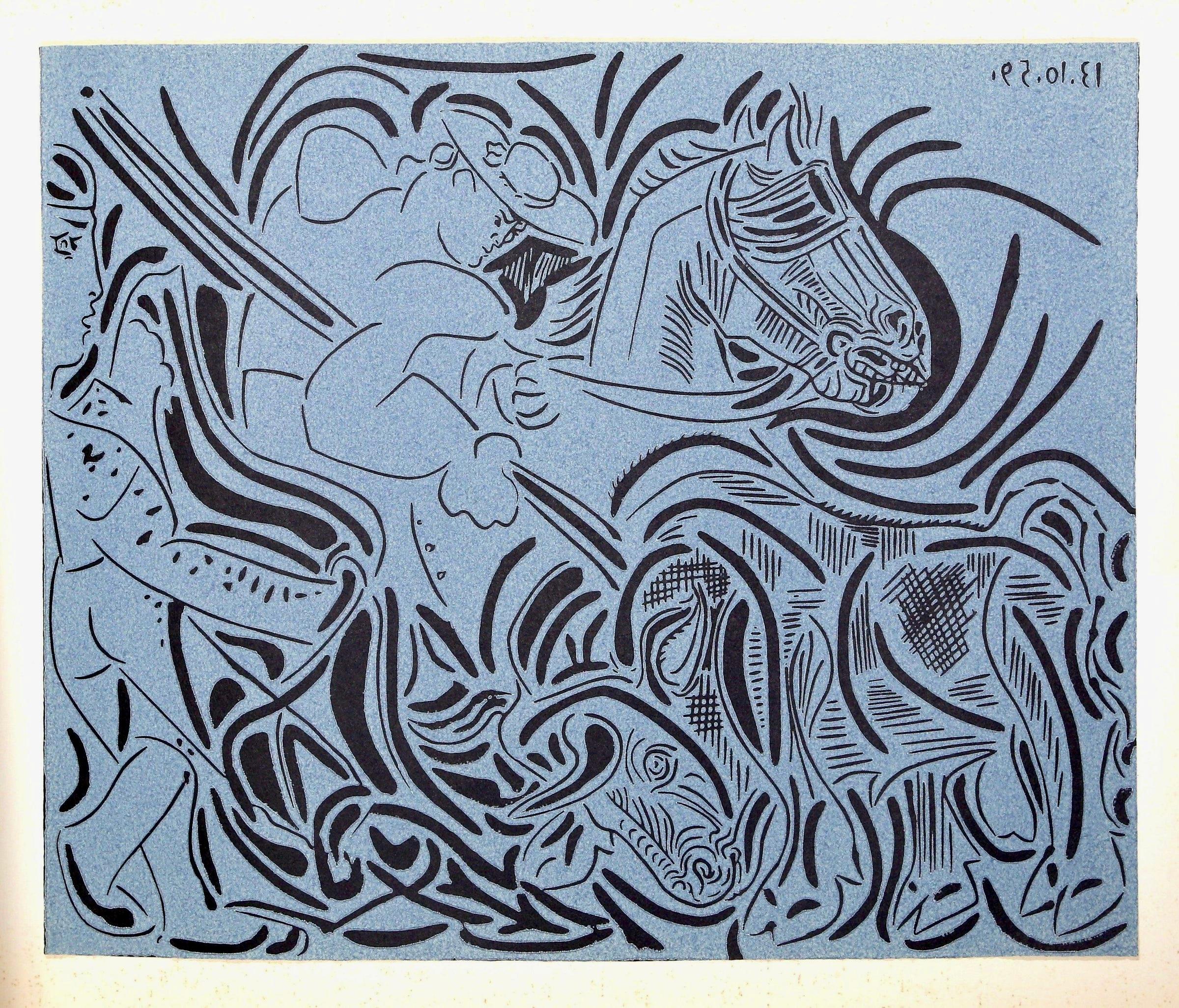 Picasso, Lance III, Pablo Picasso-Linogravures (after) For Sale 4