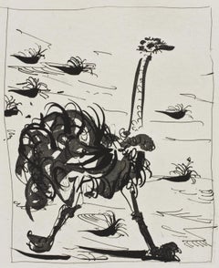 Retro Picasso, L'Autruche, Histoire naturelle (after)