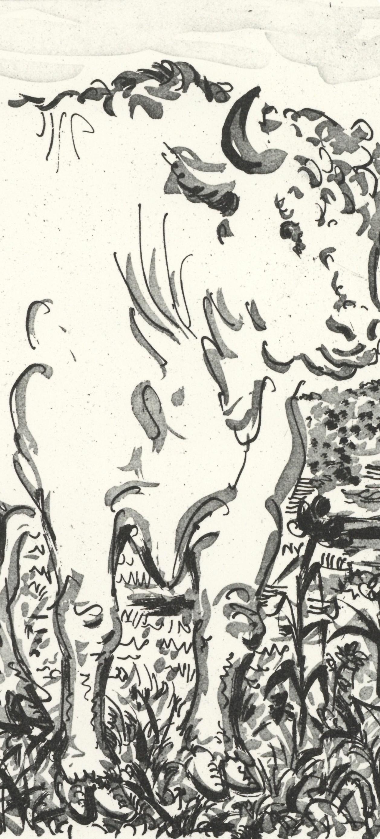 Picasso, Le Bœuf, Histoire naturelle (d'après) - Cubisme Print par Pablo Picasso