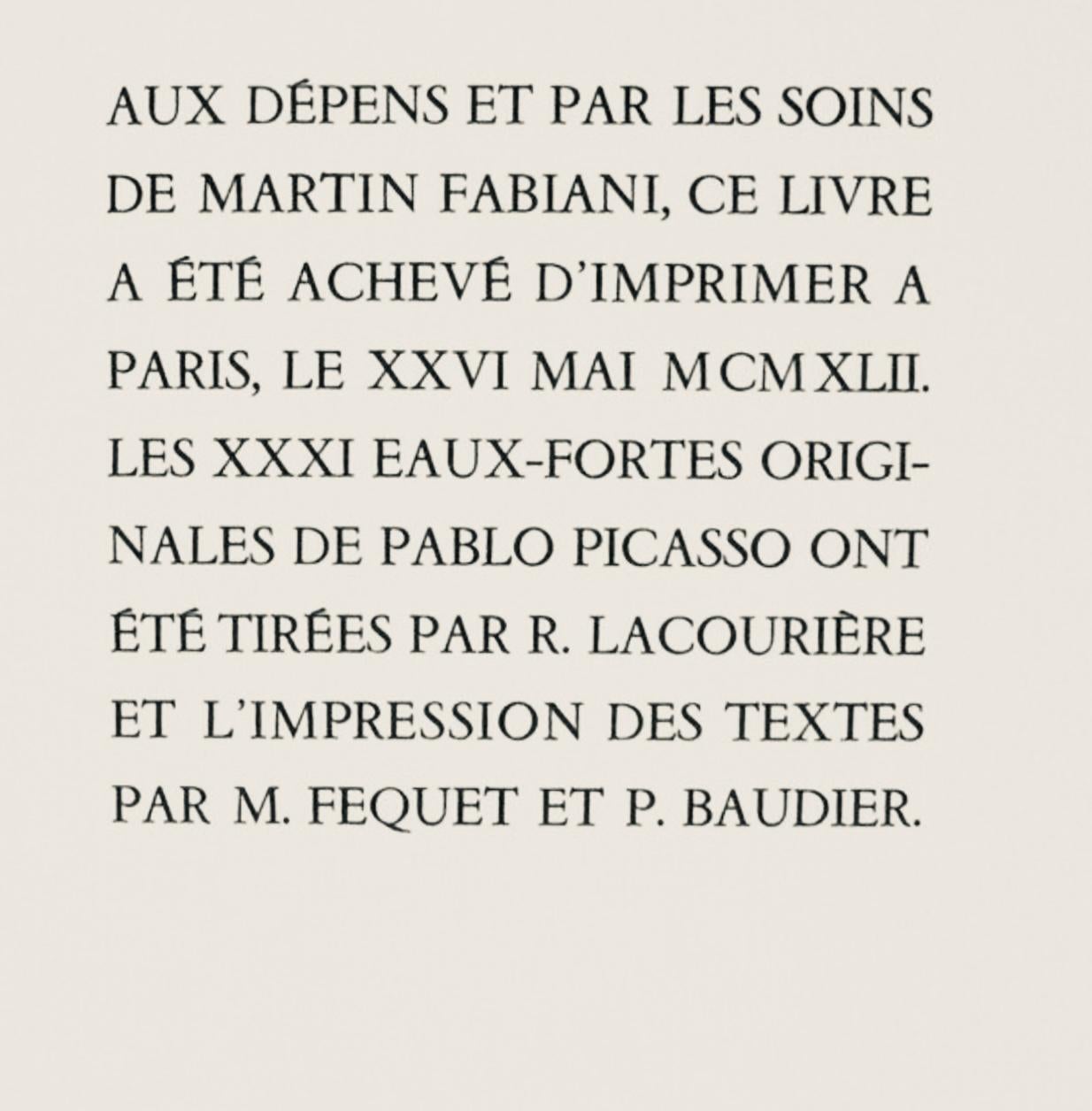 Picasso, Le Bœuf, Histoire naturelle (after) For Sale 3