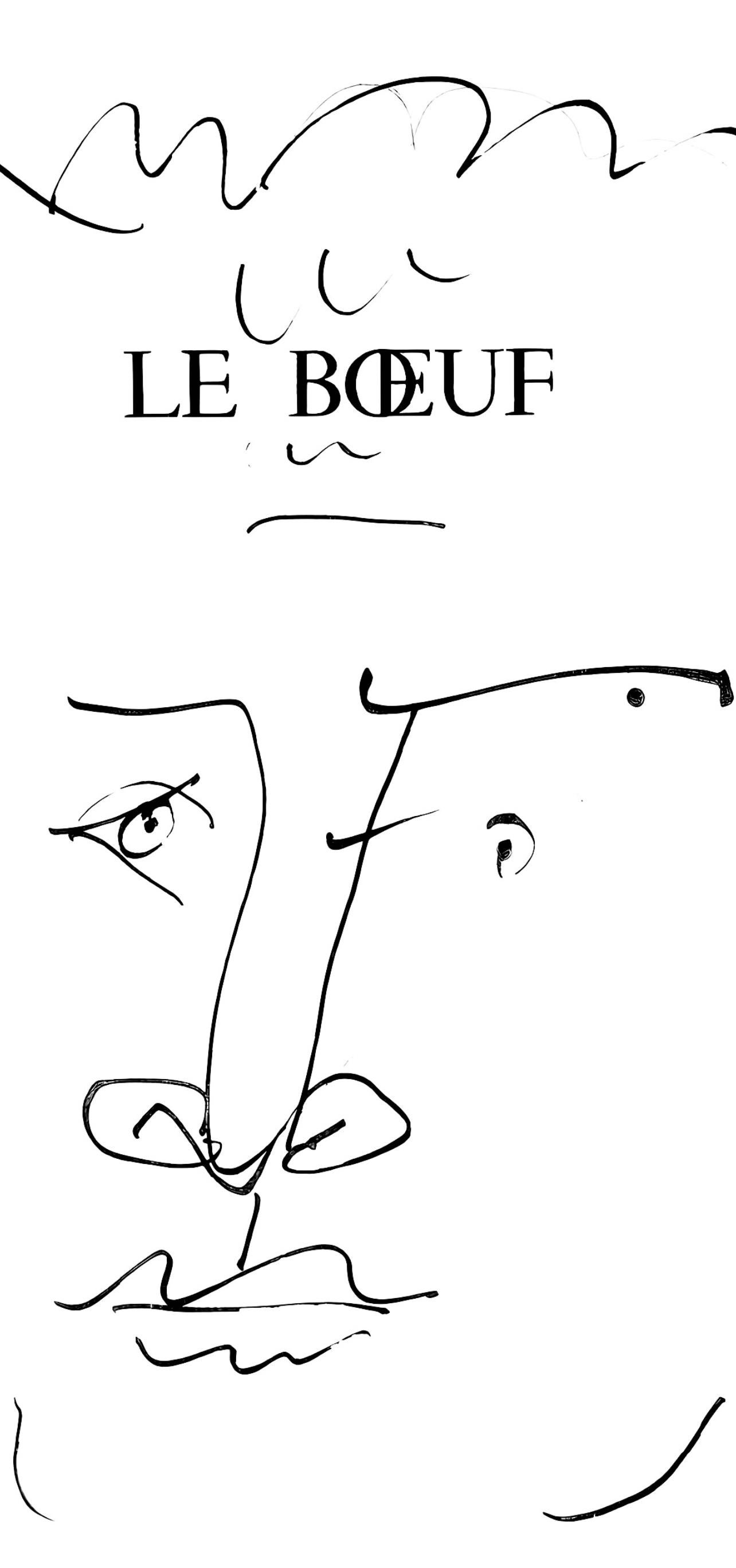 Picasso, Le bœuf : Visage d'homme (Cramer 84 ; Johnson/Stein 77) (après) - Print de Pablo Picasso