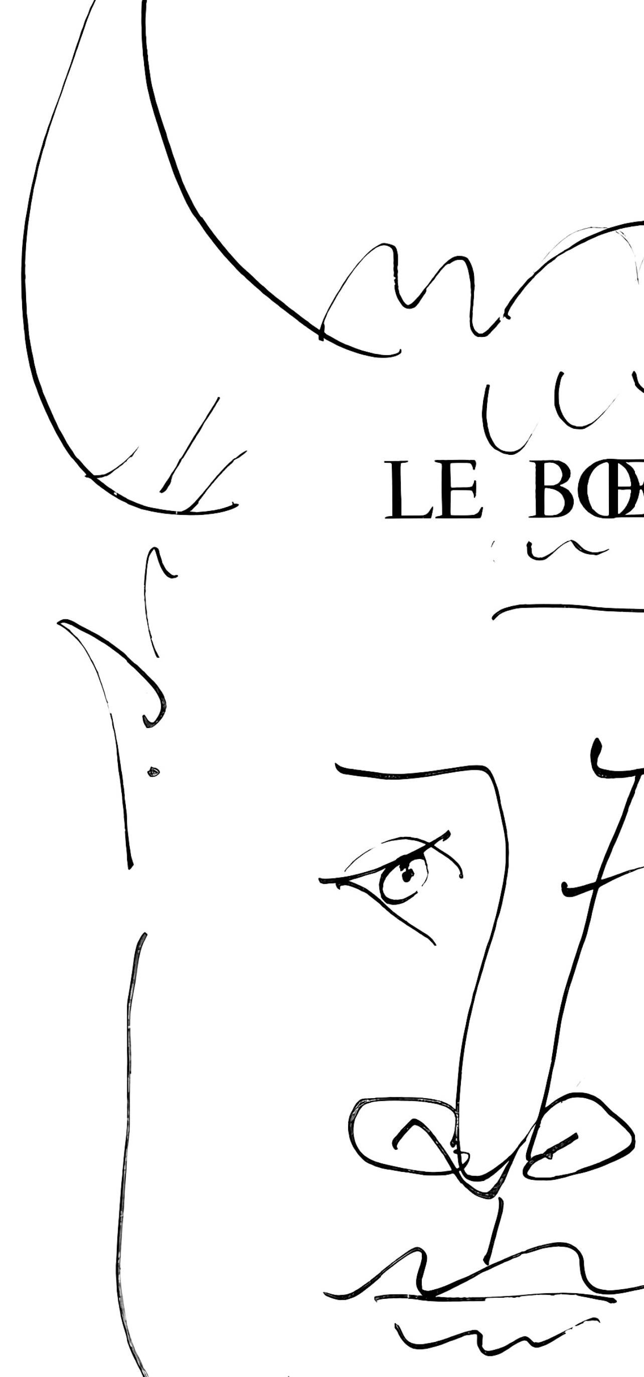 Picasso, Le bœuf : Visage d'homme (Cramer 84 ; Johnson/Stein 77) (après) - Cubisme Print par Pablo Picasso