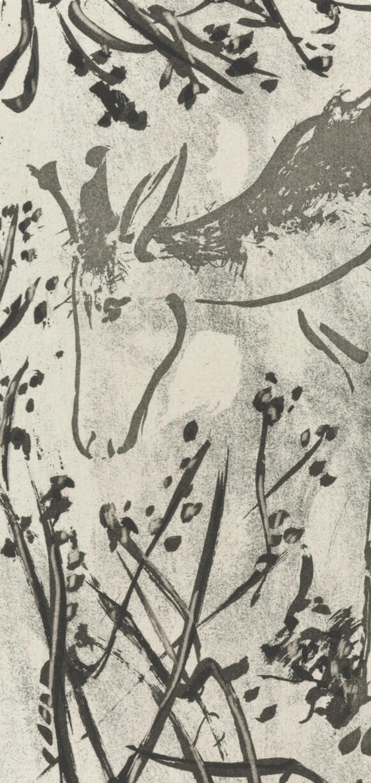 Picasso, Le Cerf, Histoire naturelle (after) - Gray Landscape Print by Pablo Picasso