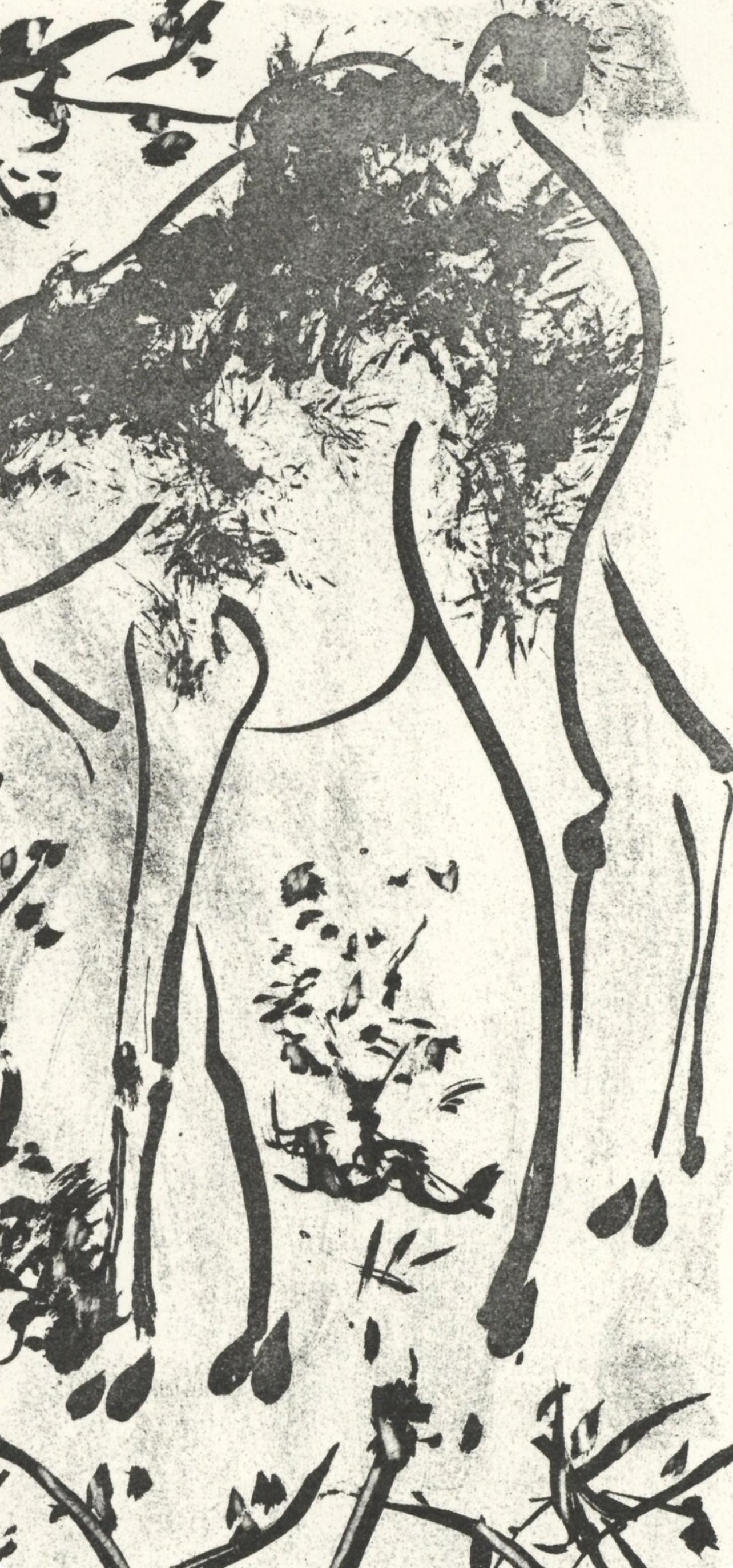 Picasso, Le Cerf, Histoire naturelle (nach) (Grau), Landscape Print, von Pablo Picasso