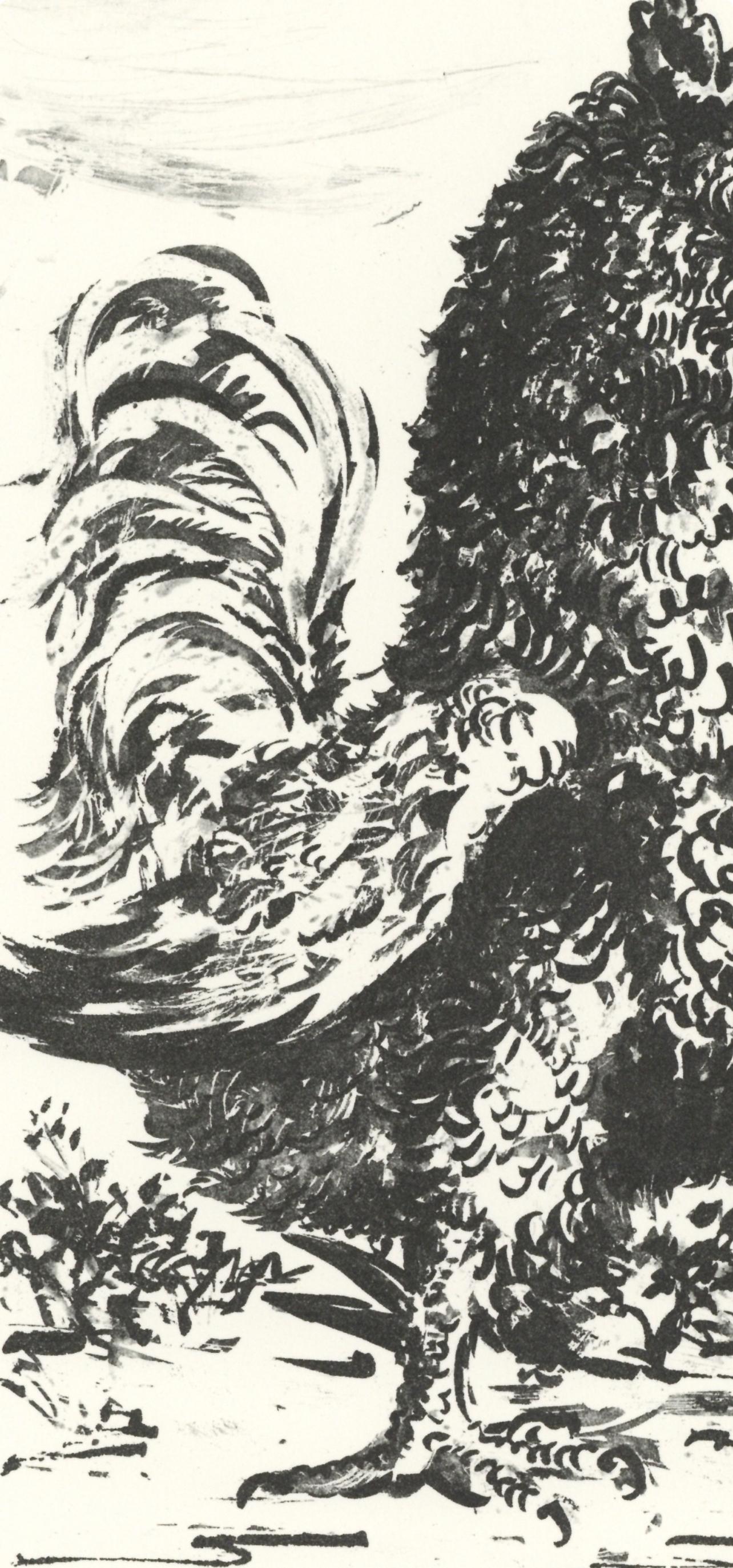 Picasso, Le Coq, Histoire naturelle (después de) - Landscape Print Beige de Pablo Picasso