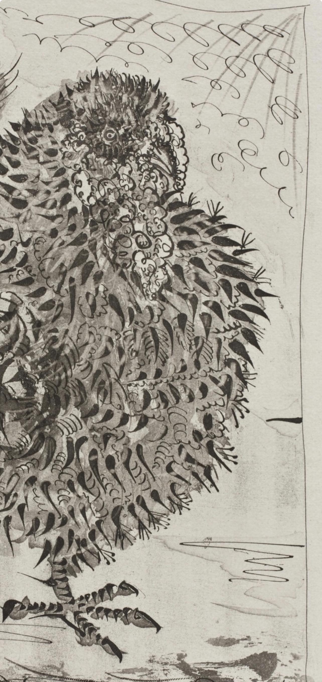 Picasso, Le Dindon, Histoire naturelle (after) - Gray Animal Print by Pablo Picasso
